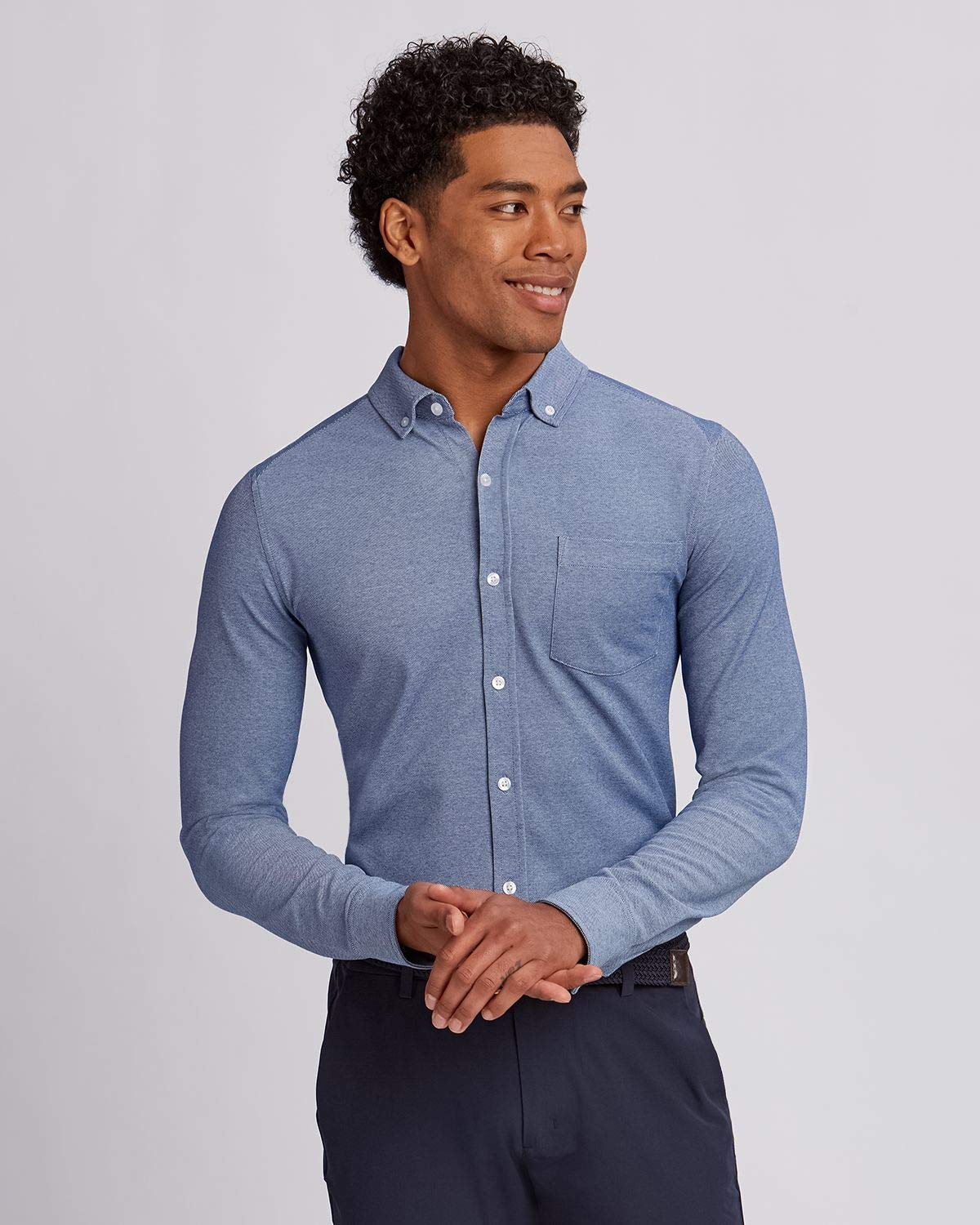 Cutter & Buck Men's Big & Tall Long Sleeve Button-Down Oxford Shirt - Comfortable Business Casual & Office Wear for Tall Men