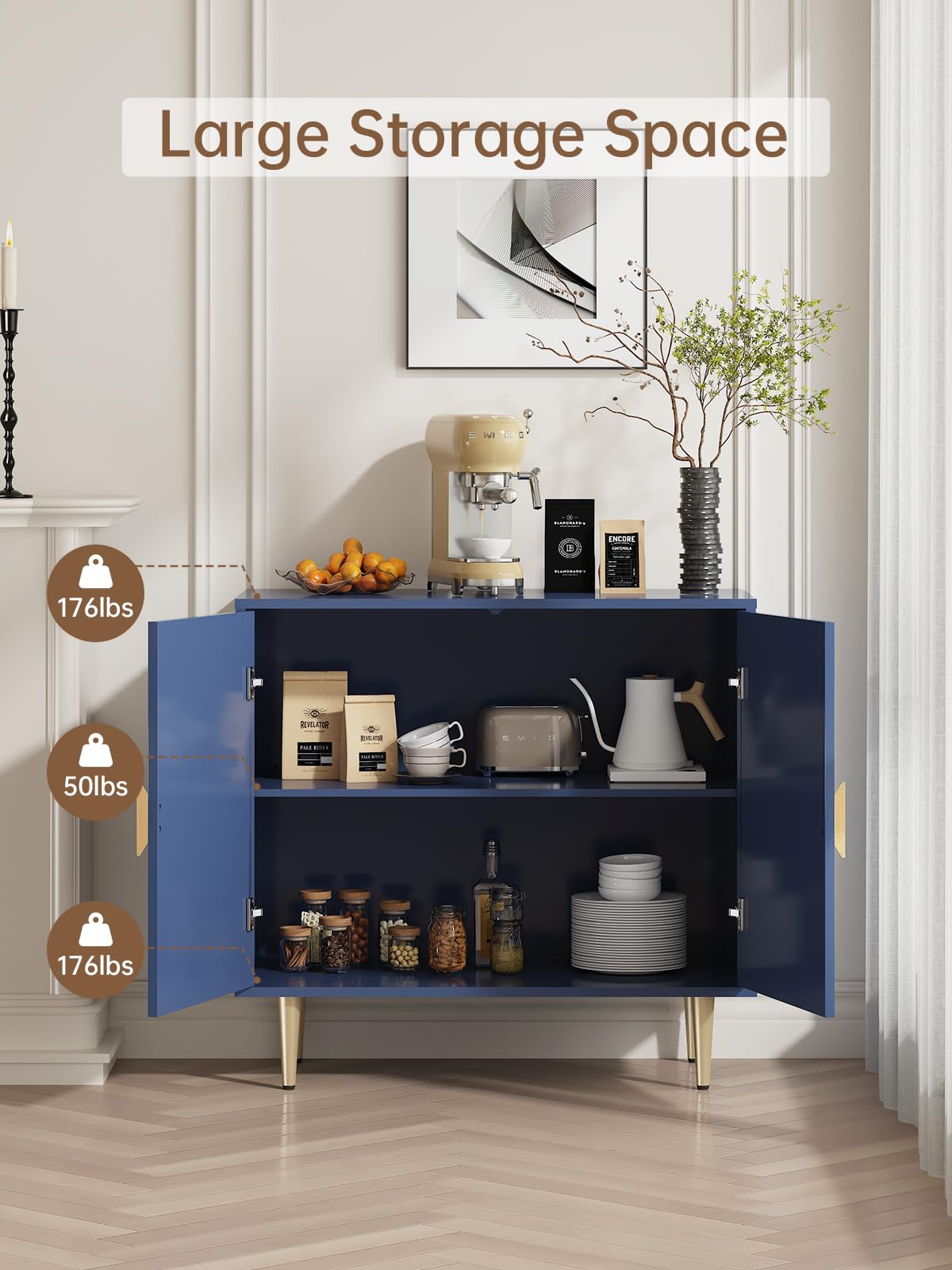 Modern Sideboard Buffet Cabinet 31.5