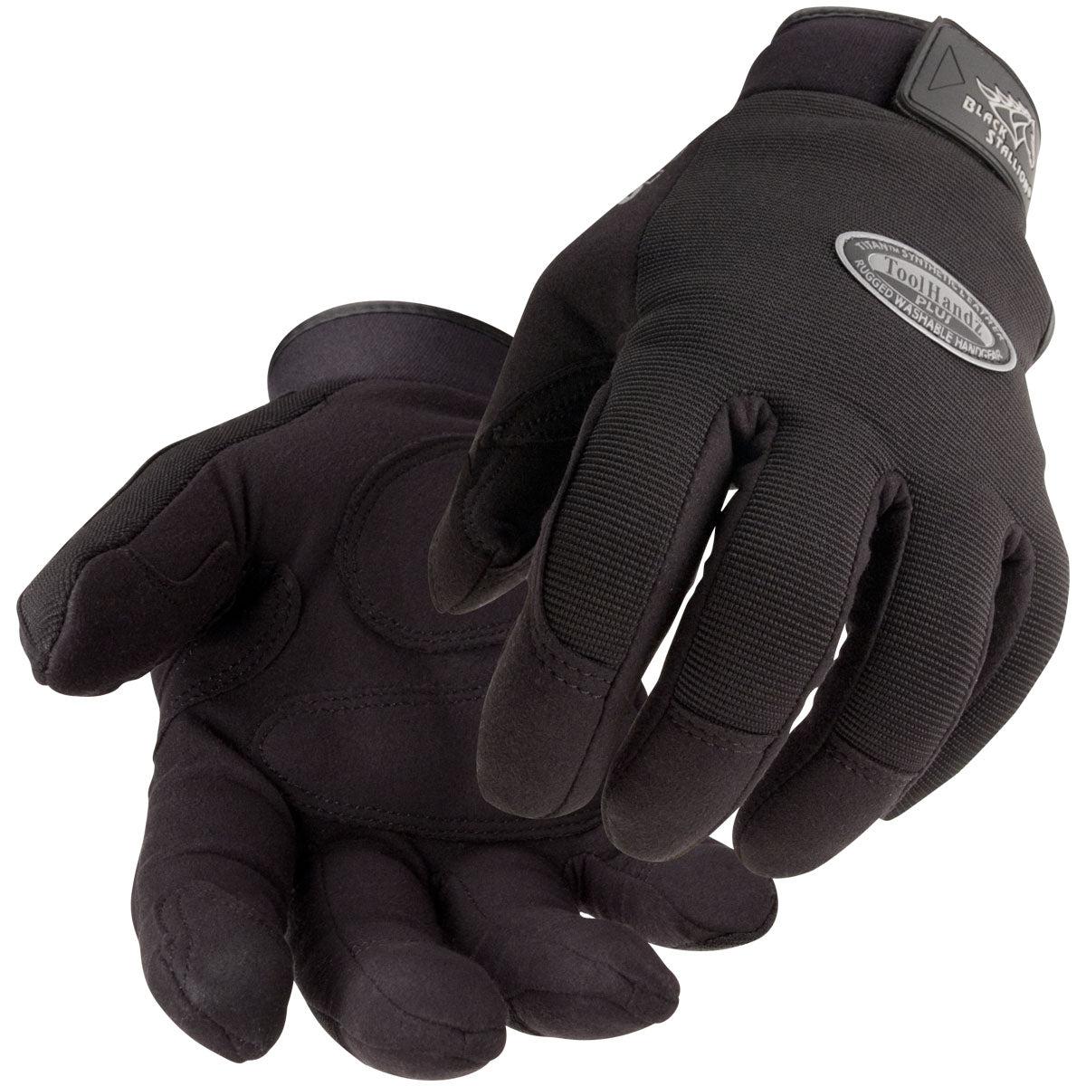 Black Stallion Tool Handz PLUS Mechanic Gloves - Heavy Duty Work Gloves for Automotive Repair, Construction & DIY Projects - Durable, Comfortable & Non-Slip Grip (99PLUS BLK) - Perfect for Mechanics, Carpenters & Handymen