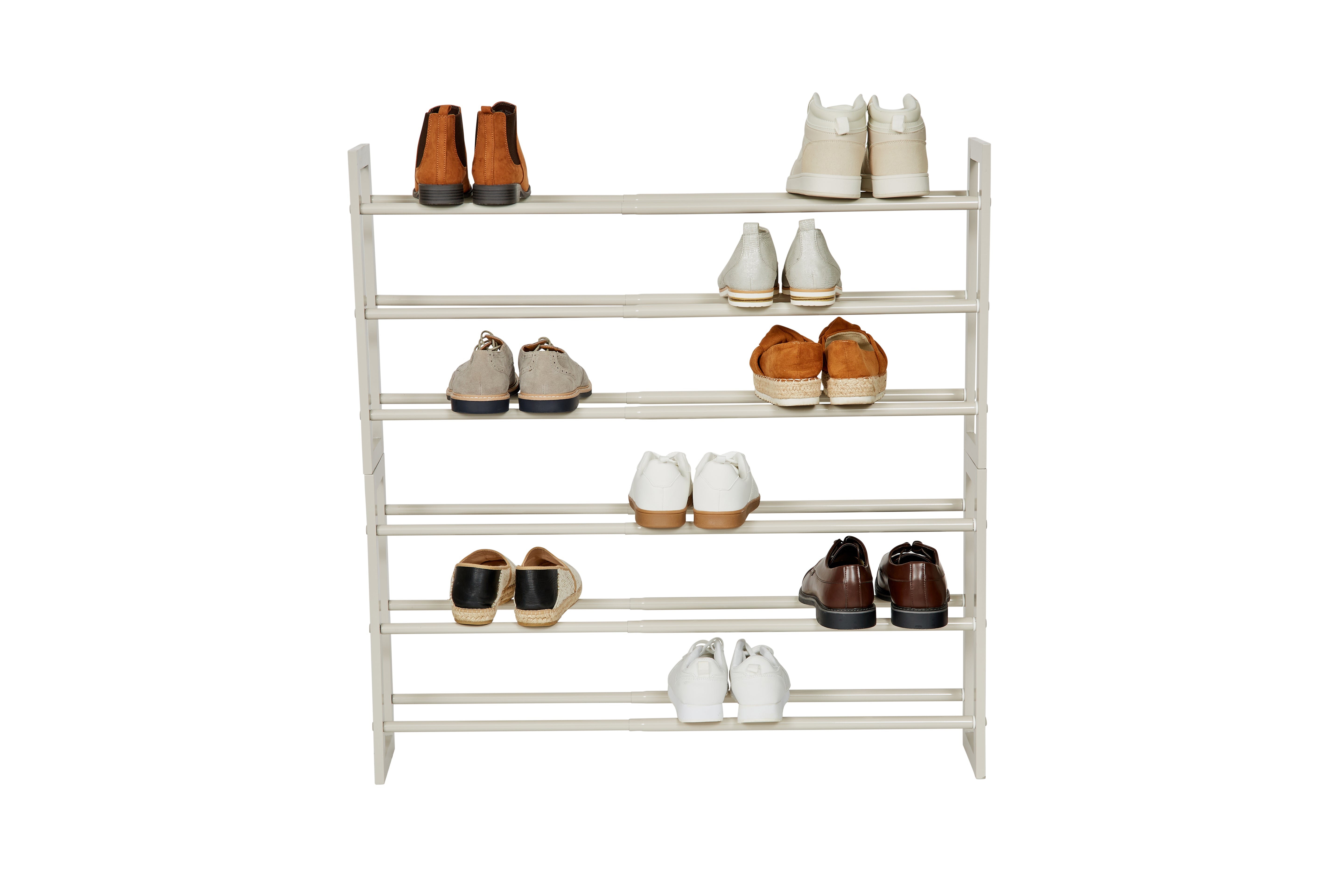 Expandable Wooden Shoe Rack Organizer - Space Saving Storage for Entryway, Closet & Bedroom - Holds 12-24 Pairs of Shoes