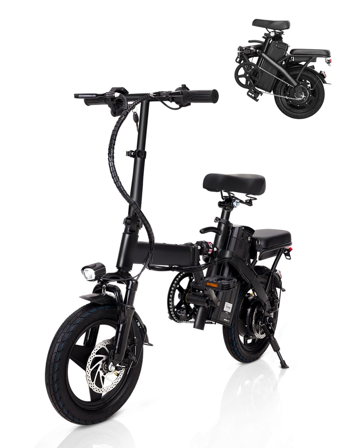**Electric Bike for Adults - 350W Motor, 15 MPH, 15° Uphill, 25 Miles PAS Range, 280.8Wh Battery, Folding Ebike with Shock Absorbers - Perfect for Commuting, Off-Road & Urban Adventures**