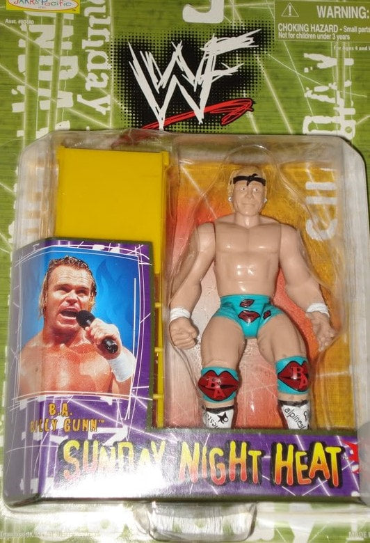 1999 WWF Jakks Pacific Sunday Night Heat B.A. Billy Gunn Exclusive Action Figure - Collectible Wrestling Toy for Fans & Display, Perfect for Nostalgic WWF Memorabilia Collections