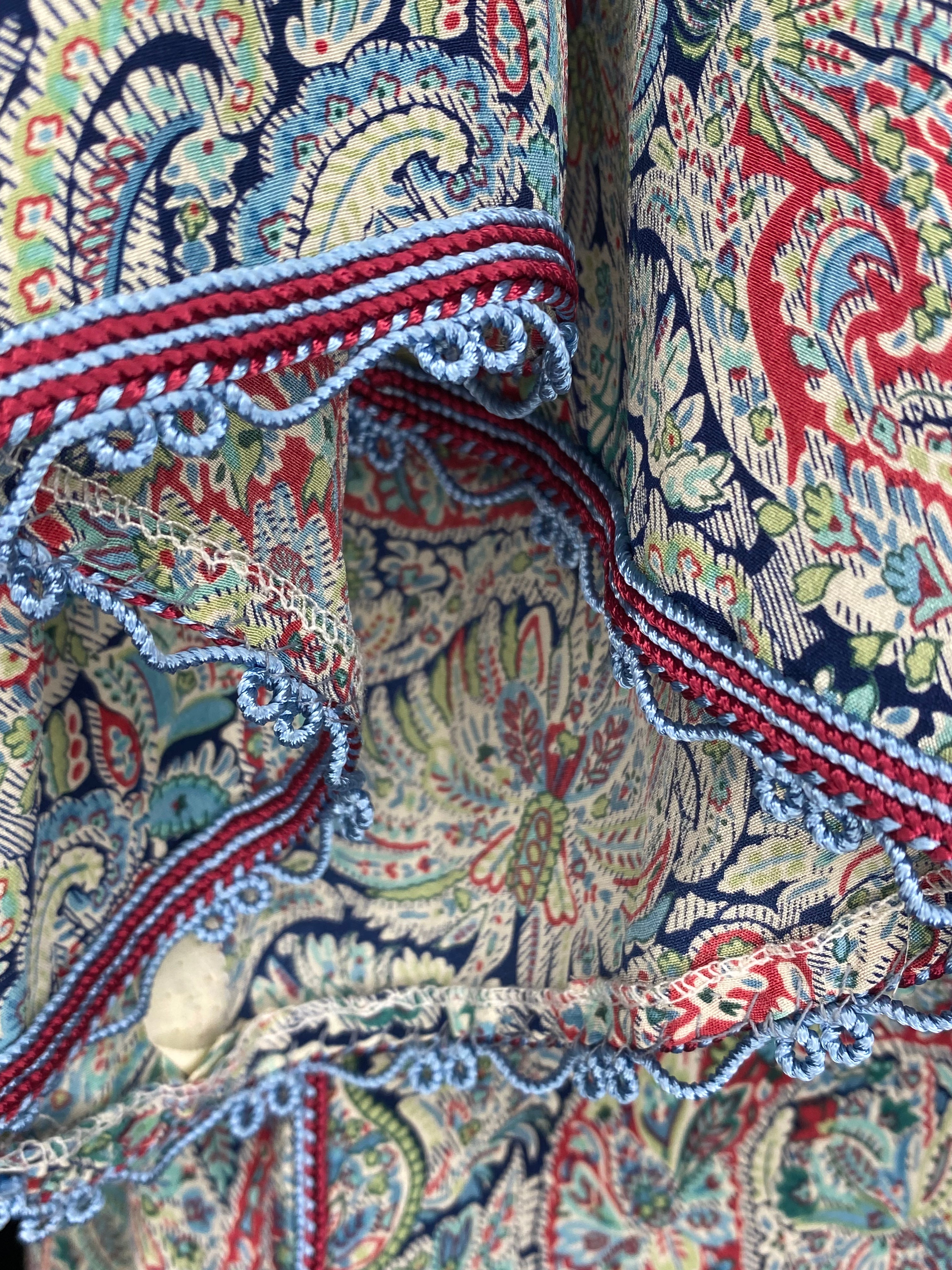 Handmade Floral Liberty Print Kaftan Dress - Women's Boho Maxi Beach Cover Up for Summer Vacation & Poolside Relaxation