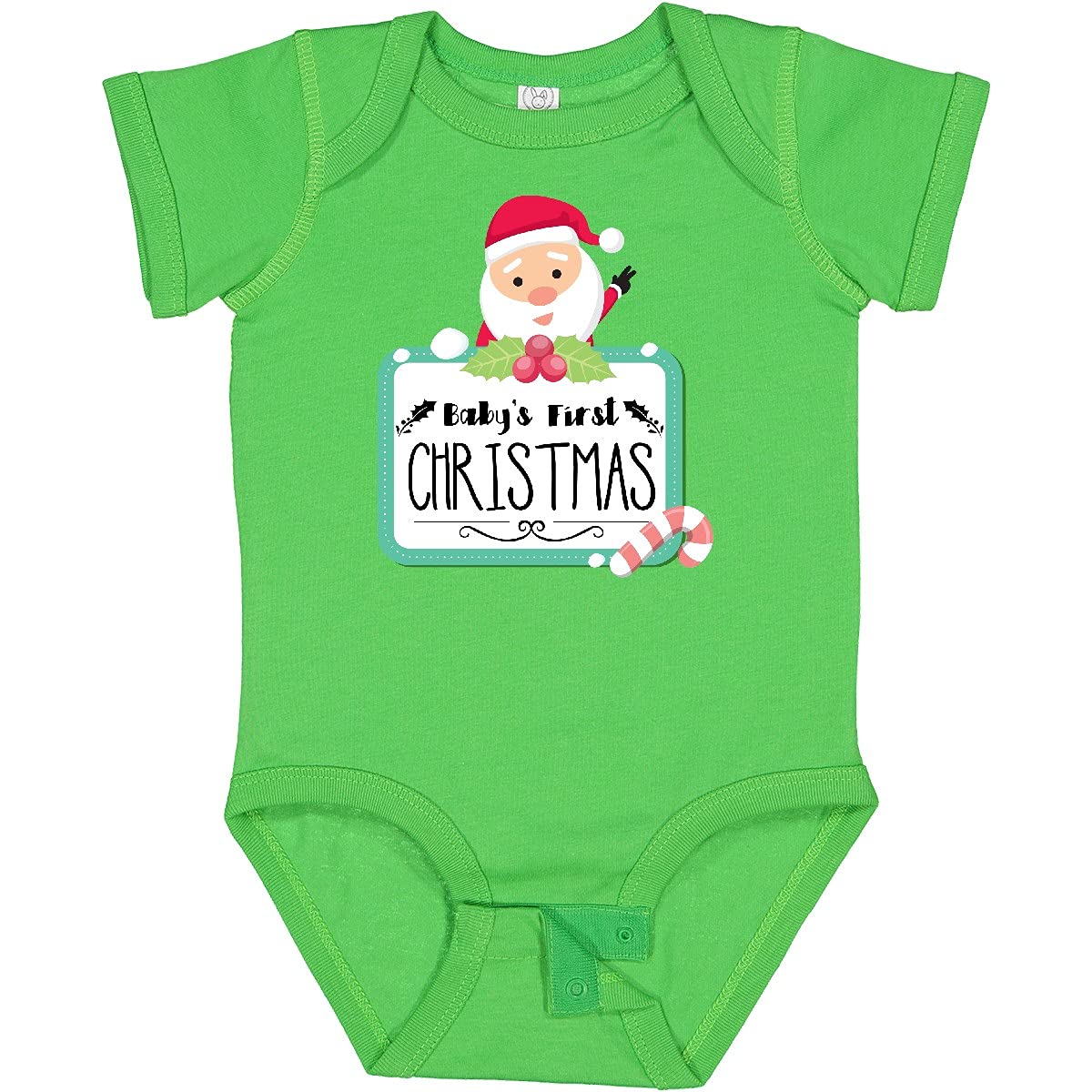 Inktastic Baby's First Christmas Bodysuit - Cute Holiday Outfit for Newborns & Infants - Perfect for Christmas Photos, Family Gatherings & Holiday Celebrations