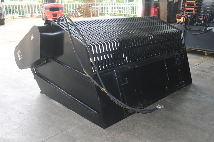 Heavy Duty Skid Steer Tilt N Scoop Bucket Attachment - RP1830 Industrial Material Handler for Salt, Sand, Snow & Debris - Perfect for Construction, Landscaping & Farm Equipment