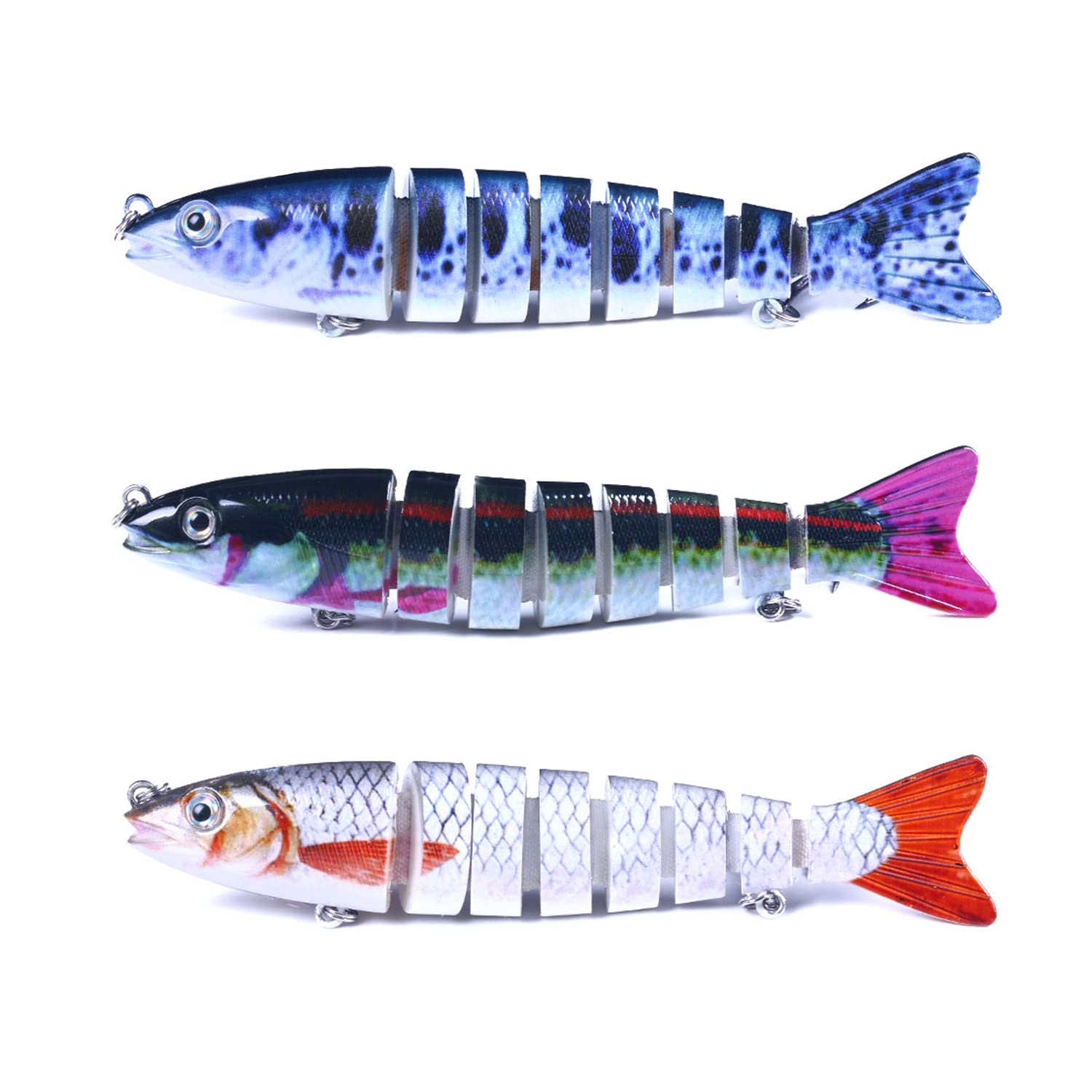 9Tong Carnivorous Zander Perch Fishing Lures Kit - Large Hard Jointed Lures for Bass, Pike, Trout in Sea, Lake & River | Perfect for Freshwater & Saltwater Fishing