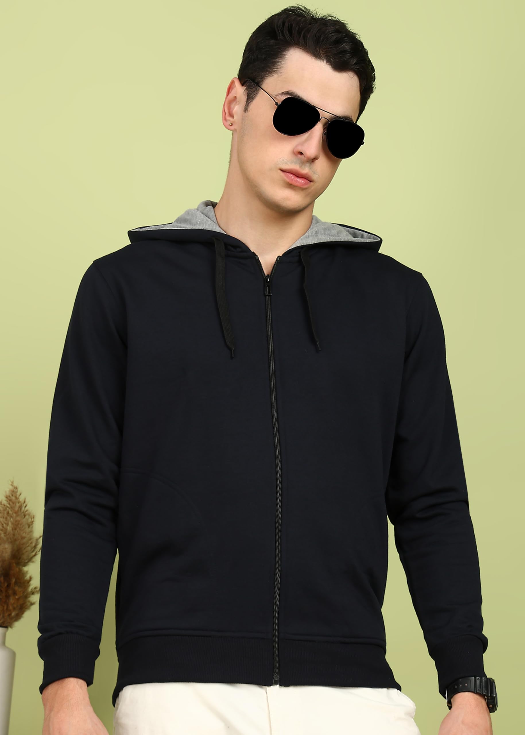 Alan Jones Men's Cotton Hooded Sweatshirt - Soft Pullover Hoodie for Casual Wear, Gym & Outdoor Activities