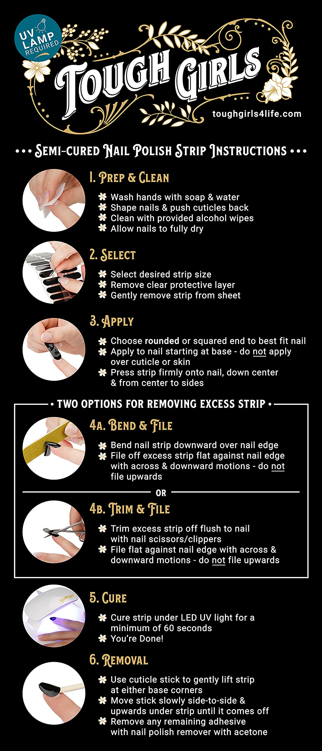 22 Premium Semi-Cured Gel Nail Polish Strips with Application Accessories (Black & Sparkle) - Perfect for Parties, Weddings & Everyday Glamour