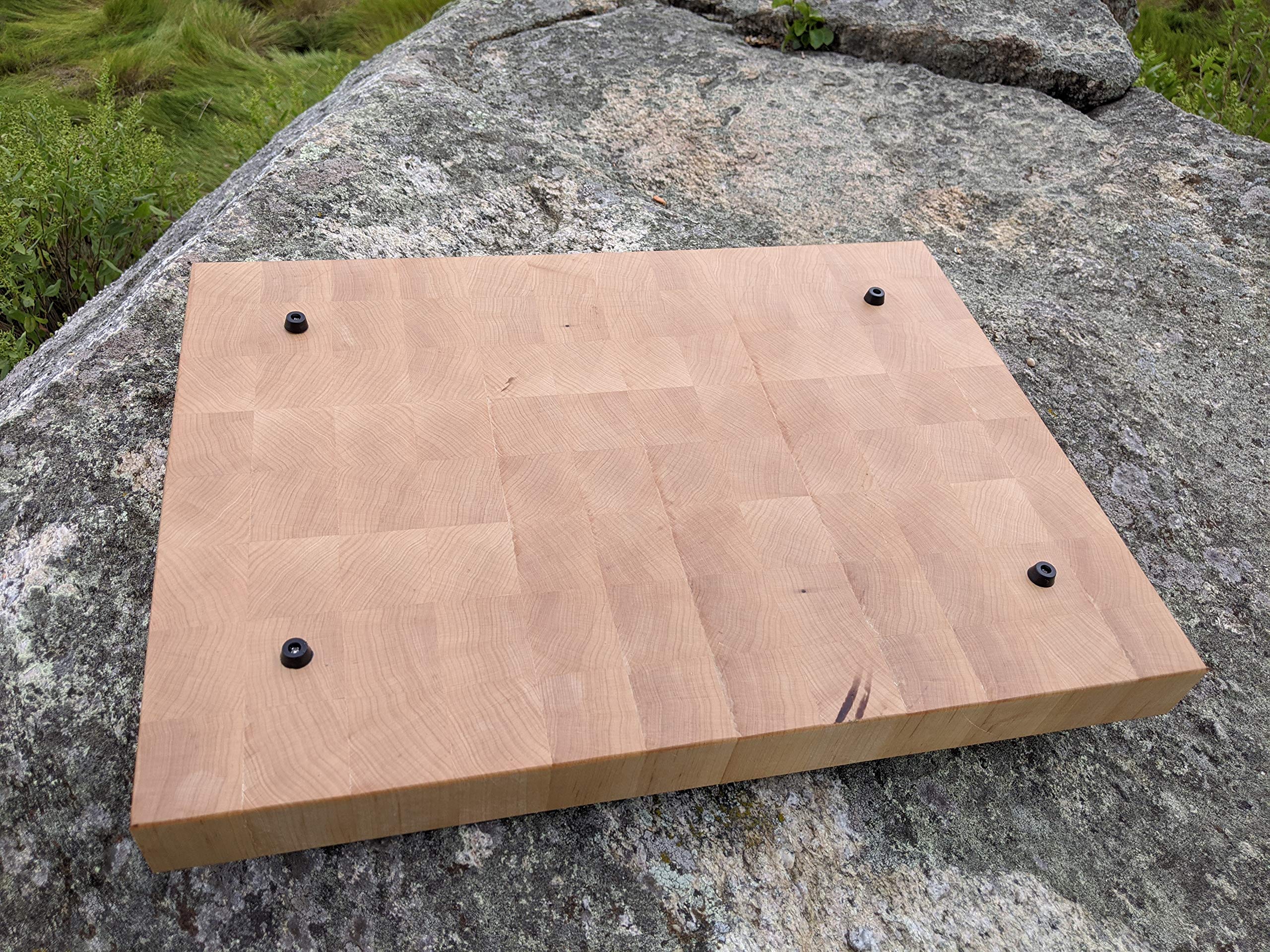 Premium Maple End Grain Butcher Block Cutting Board - Heavy Duty Wood Chopping Board for Kitchen, Meat Cutting & Food Prep - Perfect for Chefs, Home Cooking & BBQ