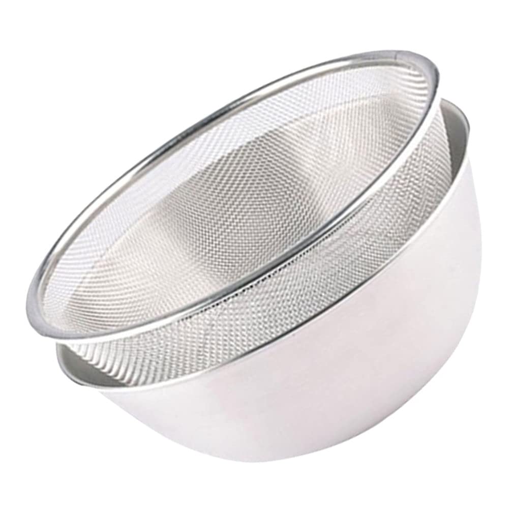 Hemoton Stainless Steel Washing Bowl - Kitchen Strainer Colander for Draining Pasta, Rice, Fruits, and Vegetables - Perfect for Salad Prep and Kitchen Use