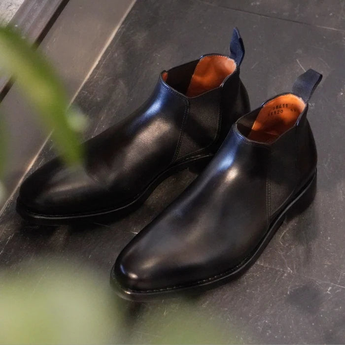 Premium Men's Chelsea Boots 98411 - Waterproof Leather Ankle Boots for Casual & Dress Wear | Comfortable Slip-On Style for Work, Travel & Everyday Use