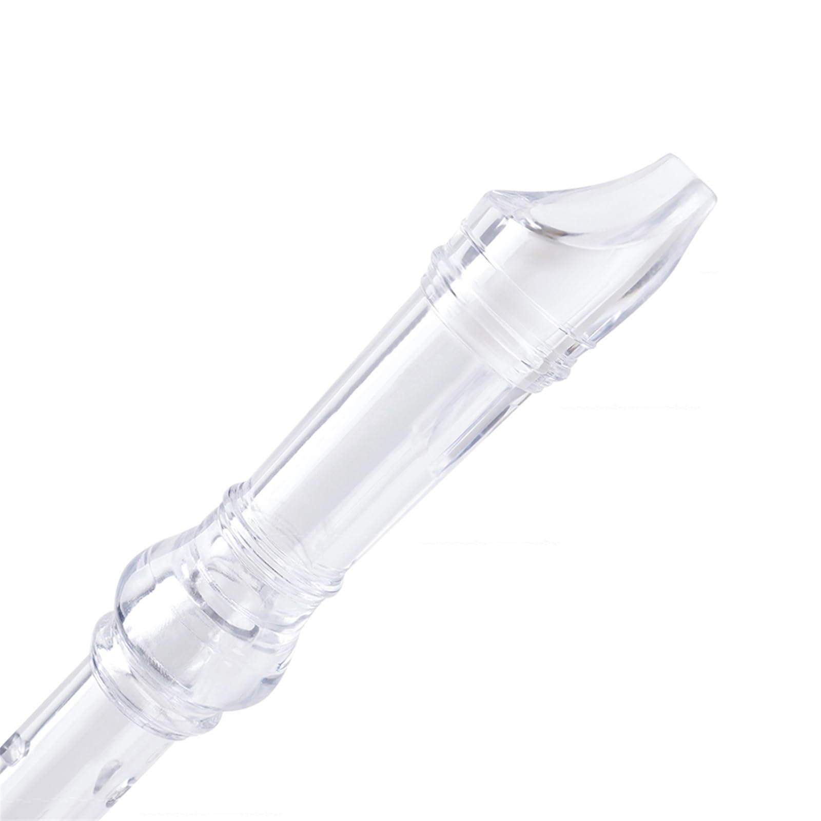 ABS Resin Recorder Flute for Beginners - 8 Hole Soprano Wind Instrument with G Tone, Clear (Ideal for Music Education, School Bands & Home Practice)