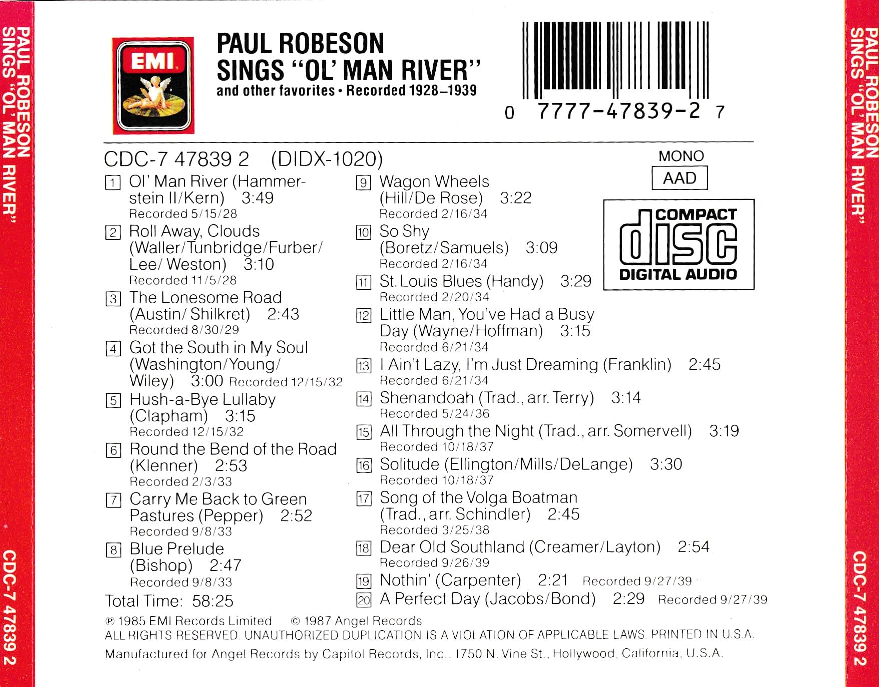 Ol Man River & Other Favorites - Classic American Folk Songs Collection for Relaxation, Road Trips & Cultural Enrichment