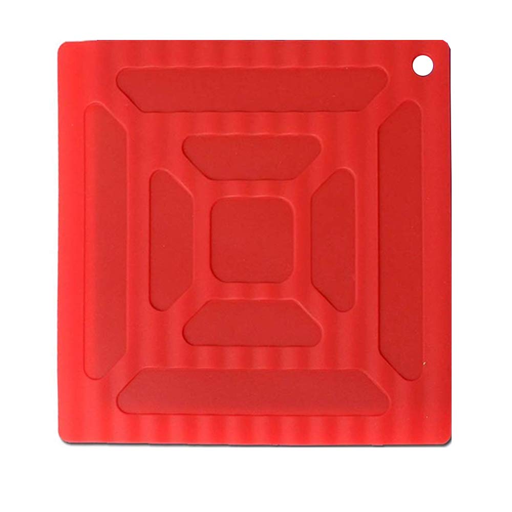 3-Piece Silicone Trivet Set - Heat Resistant Non-Slip Hot Pads & Pot Holders with Spoon Rest - Perfect for Kitchen Countertops, Dining Tables, and Outdoor BBQ Use