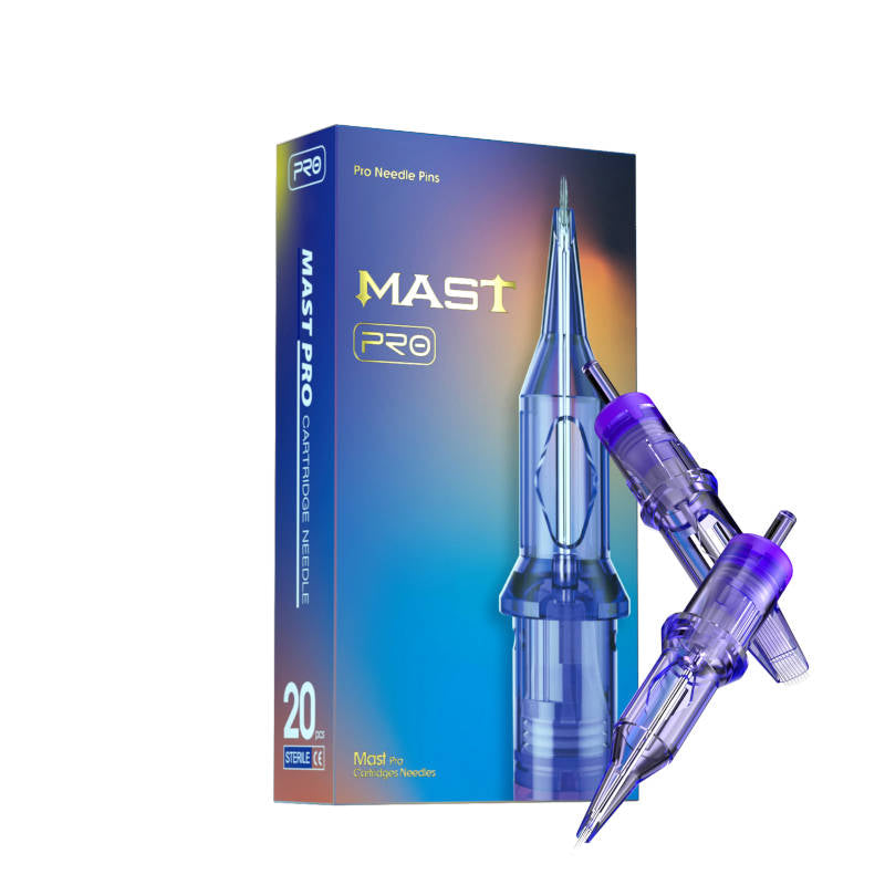 Mast Pro 9 Round Liner Cartridges - Professional Tattoo Ink Cartridges for Tattoo Artists - Perfect for Lining, Shading & Detailed Tattoo Work