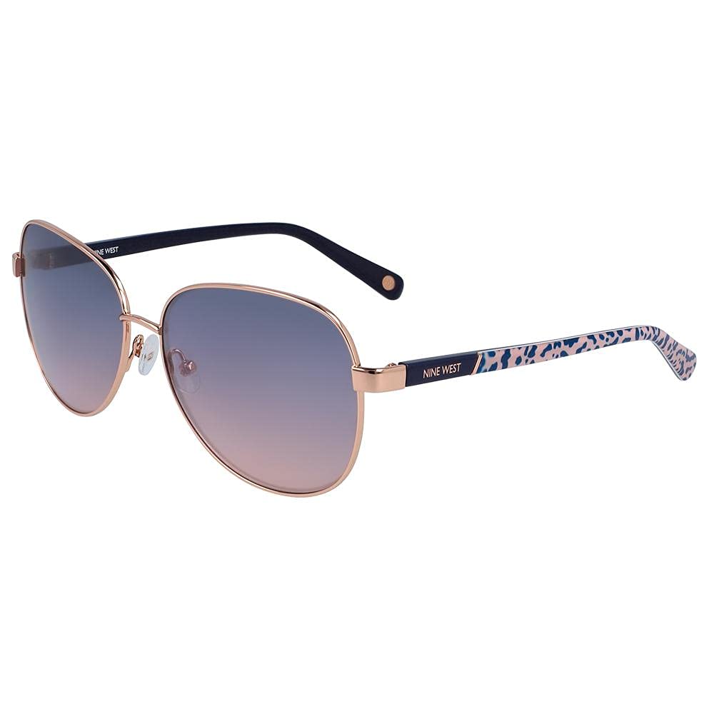 Nine West NW 126 S 770 Rose Gold Polarized Sunglasses for Women - UV Protection, Fashion Cat Eye Frame - Perfect for Driving, Beach & Outdoor Activities