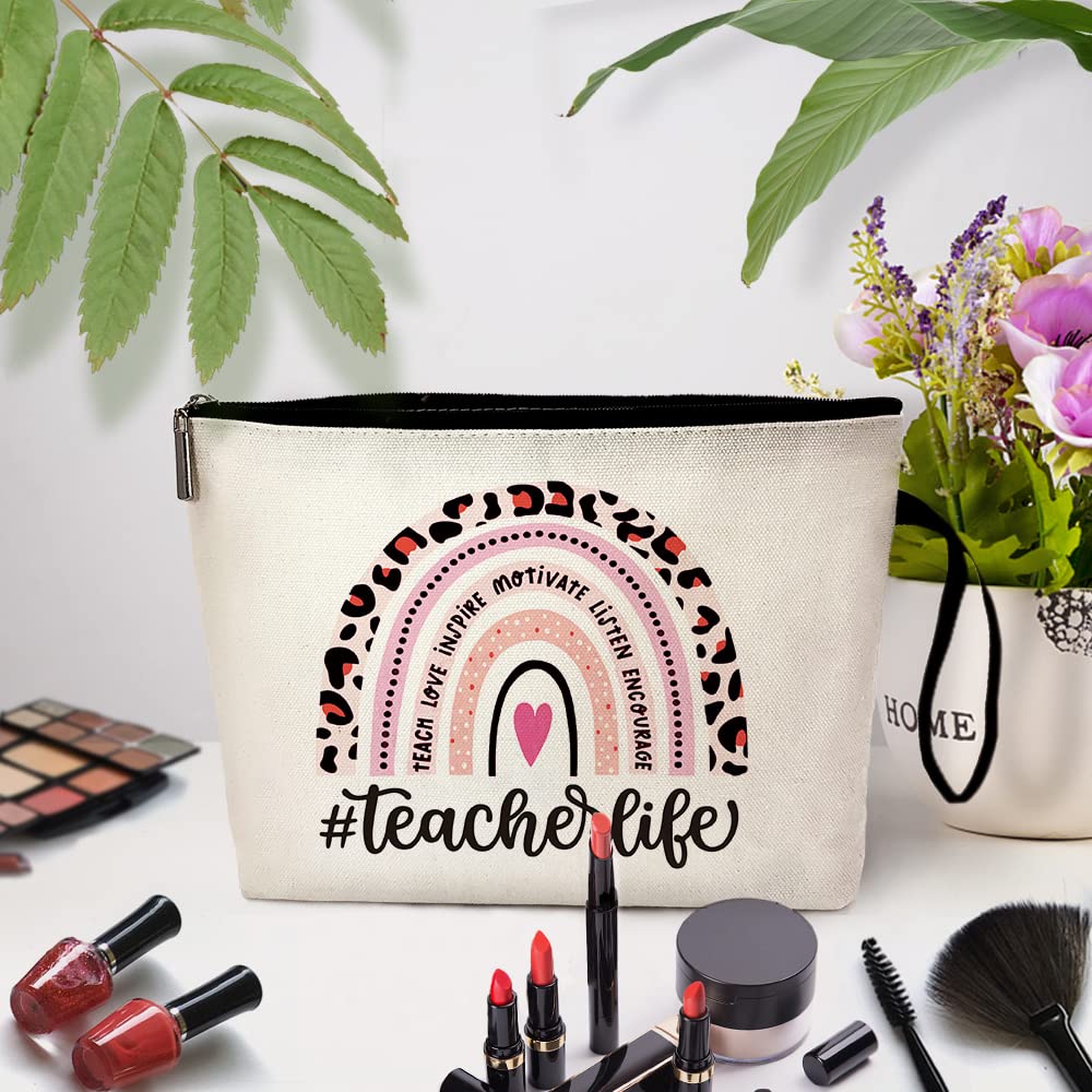 ZHANTUONE Teacher Cosmetic Bag - Perfect Birthday, Appreciation & Graduation Gift for Educators | Ideal for Classroom, Travel & Daily Organization
