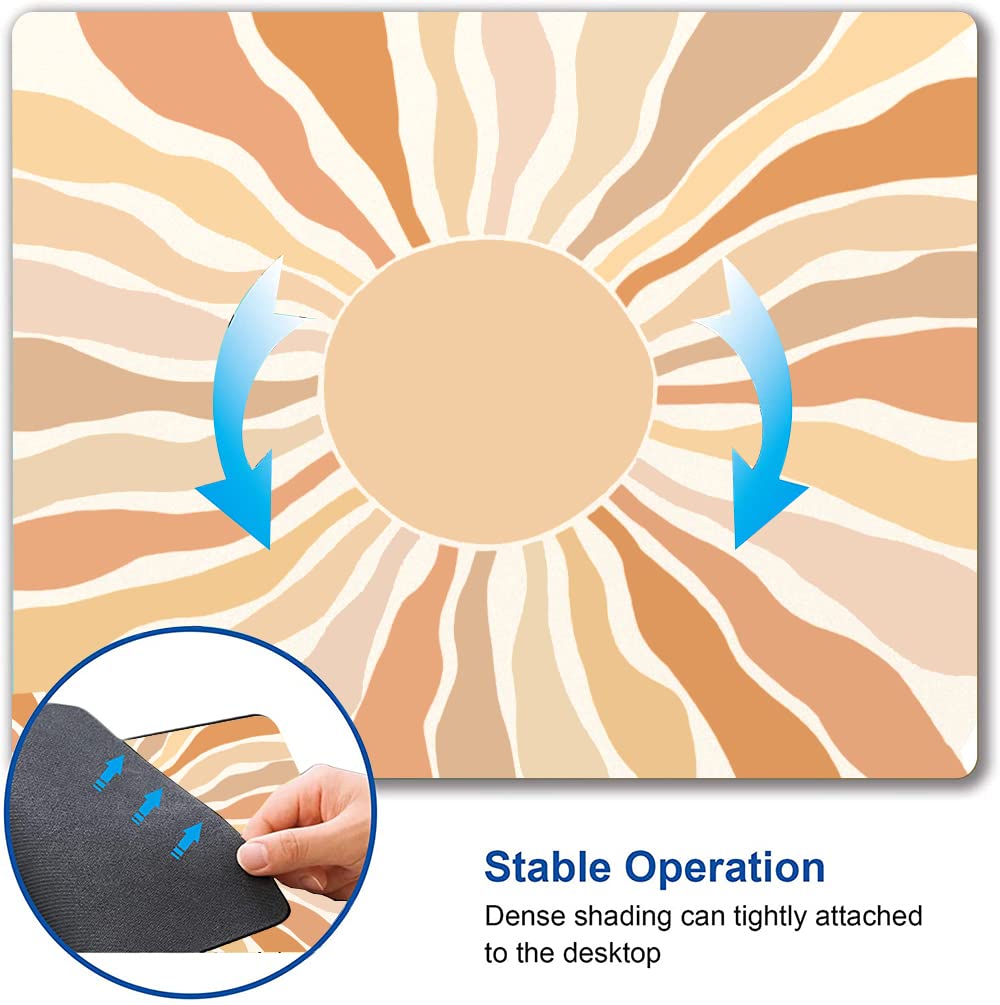 Modern Abstract Mouse Pad - Non-Slip Rubber Base, Waterproof Square Mouse Mat for Office & Laptop - Boho Style Computer Accessory for Work, Gaming & Home Use
