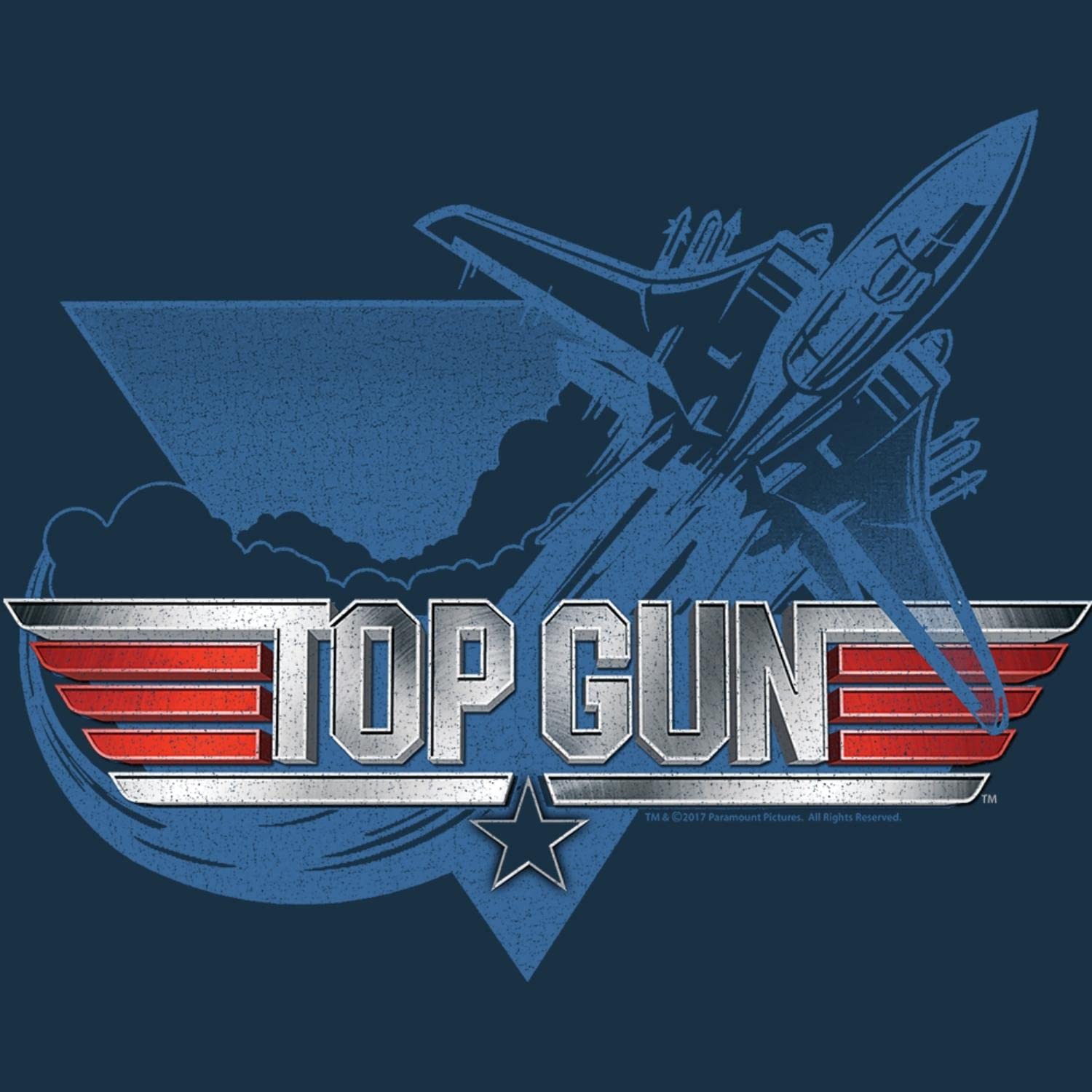 Vintage Top Gun 1986 Military Fighter Jet Blue Action Movie T-Shirt for Men - Cool Retro 80s Style Tee for Aviation Fans & Movie Lovers