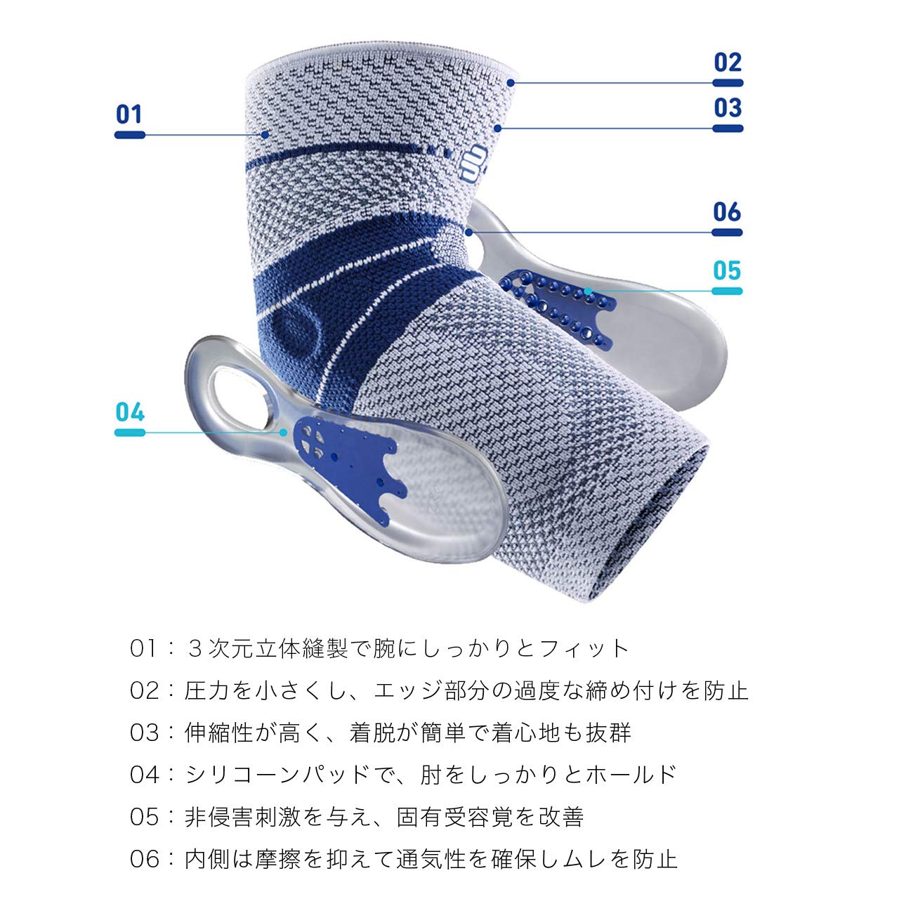 Bauerfeind EpiTrain Elbow Brace for Pain Relief - Targeted Compression Support for Chronic Elbow Pain & Tendonitis - Size 4 Titanium - Ideal for Tennis, Golf & Weightlifting
