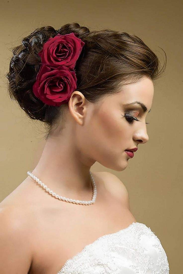 Rubela Combo Styling Set - Artificial Hair Bun, Gajra & Flower U-Pin Hair Clip for Women & Girls | Perfect for Weddings, Parties & Special Occasions