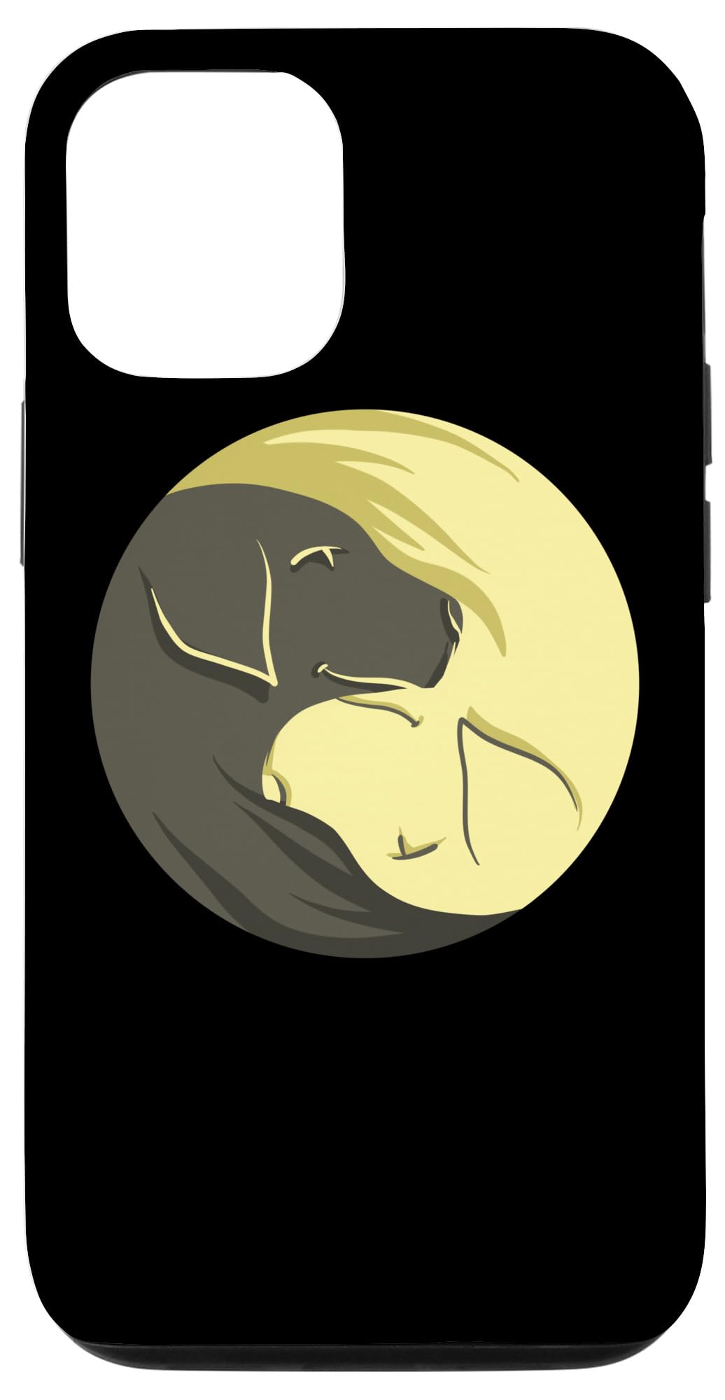 Funny Labrador iPhone 12/12 Pro Case - Cute Yellow & Black Lab Design for Men & Women | Perfect Gift for Dog Lovers & Pet Owners - Durable Protective Cover for Everyday Use
