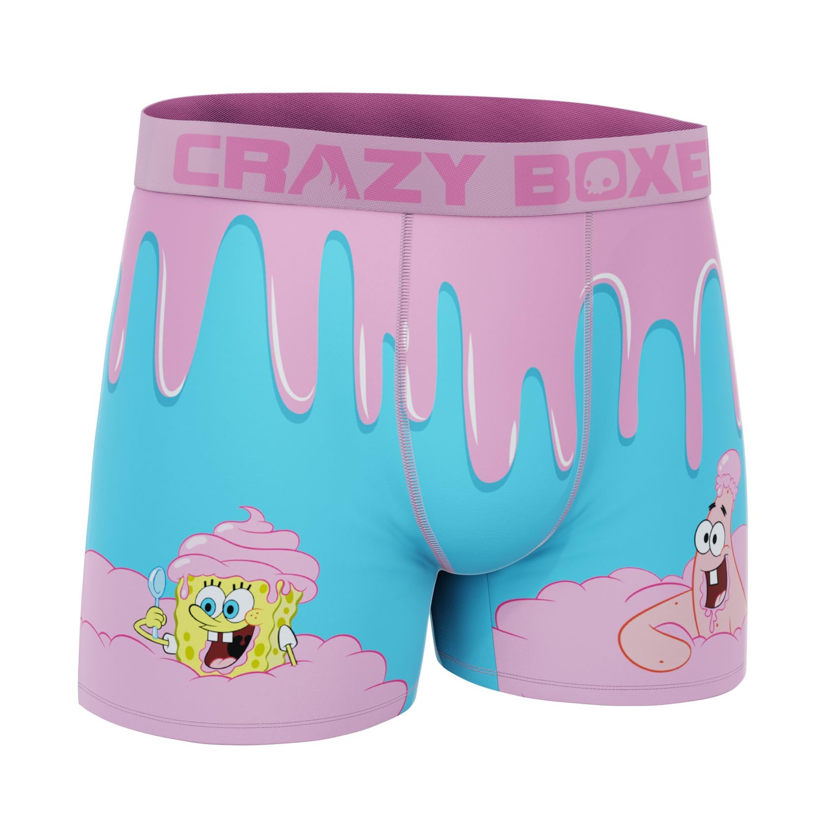 CrazyBoxer Men's SpongeBob SquarePants Underwear - Anti-Irritation Comfortable Boxer Briefs with Breathable Fabric - Perfect for Casual Wear, Sleep & Everyday Comfort
