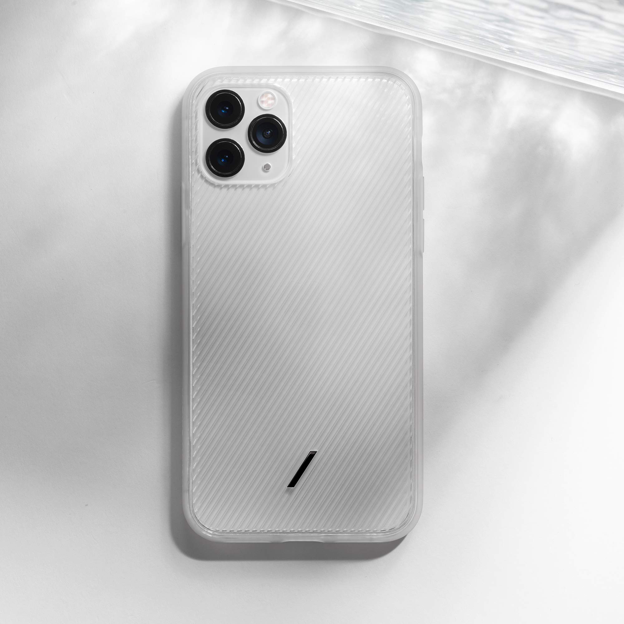 Native Union Clic View Case for iPhone 11 Pro Max - Clear Textured Protective Cover with Lightweight Slim Fit & Tactile Ribbed Design | Shockproof Scratch Resistant Phone Case for Daily Use, Work & Travel (Frost)