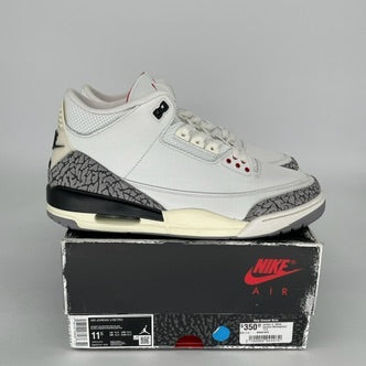 AIR JORDAN 3 White Cement Reimagined Retro Sneakers - Men's Size 11.5 (DN3707-100) - Authentic Basketball Shoes for Streetwear & Casual Style