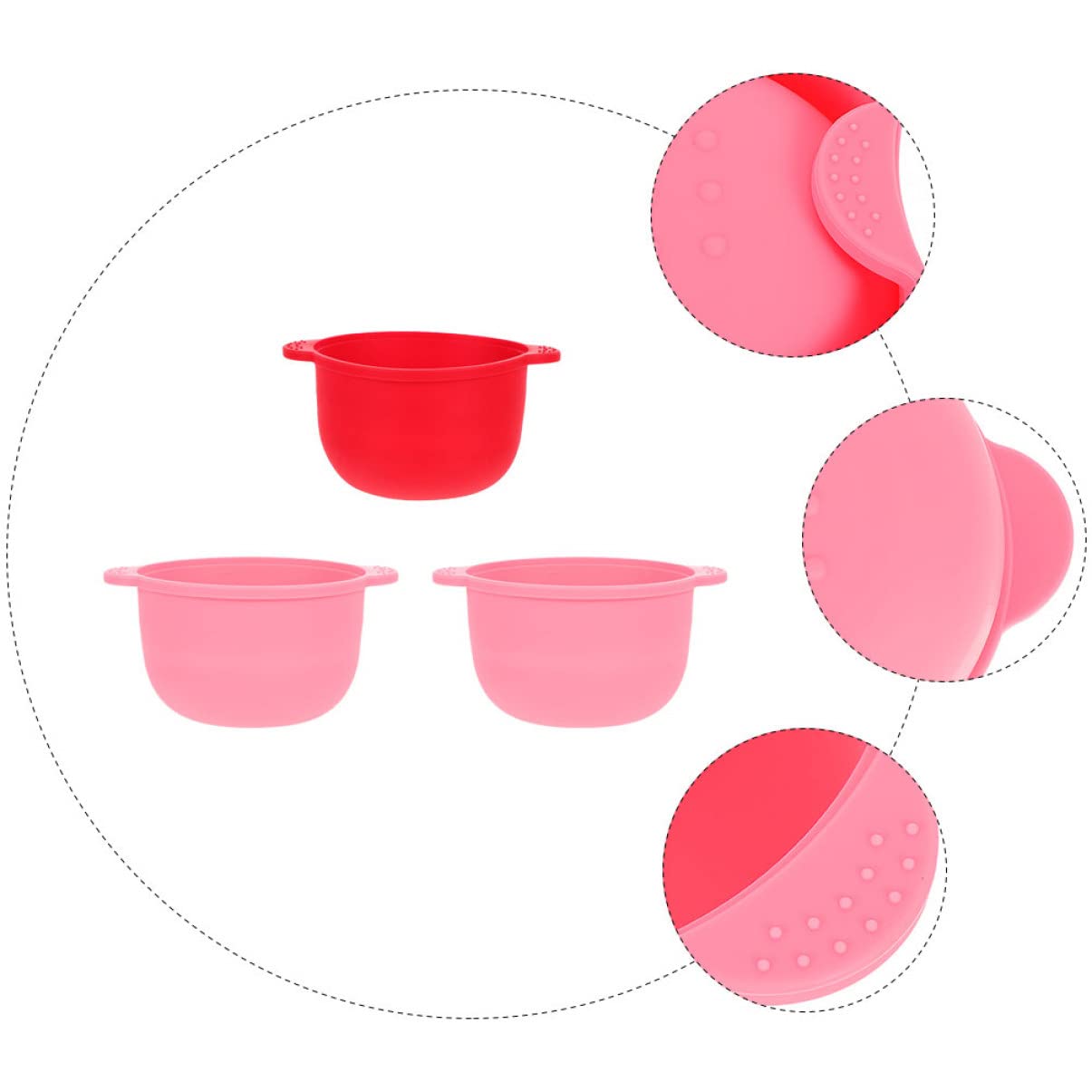 6 Pcs Silicone Wax Warmer Bowls for Hair Removal - Depilatory Wax Melting Pot, Folding Waxing Tools & Supplies - Perfect for Home Waxing, Salon Use, and DIY Beauty Treatments