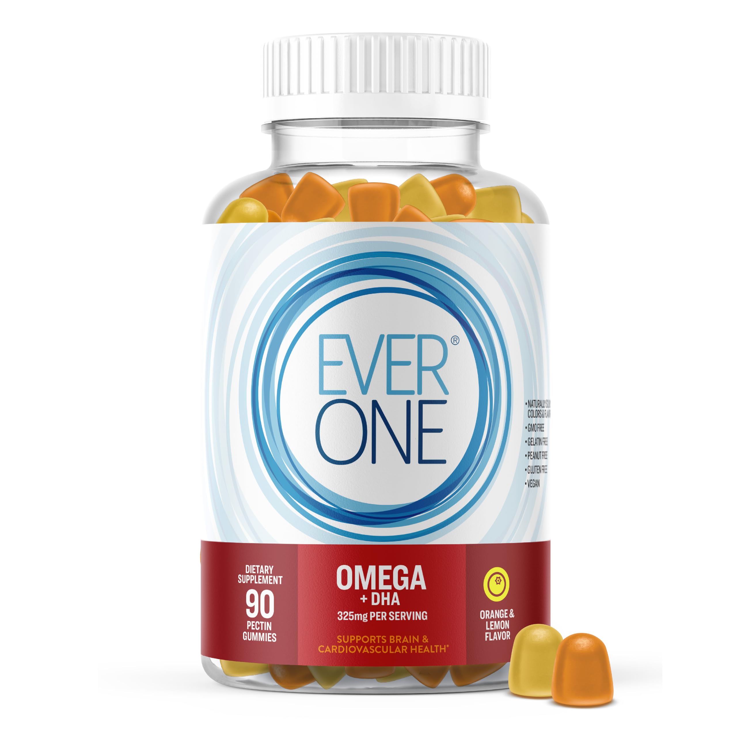 Omega 3 6 9 Fish Oil Gummies for Adults & Teens - DHA EPA Brain & Heart Health Supplement - Vegan Non-GMO Gluten Free - Orange Lemon Flavored Soft Chews - Perfect for Office, Travel & Daily Wellness