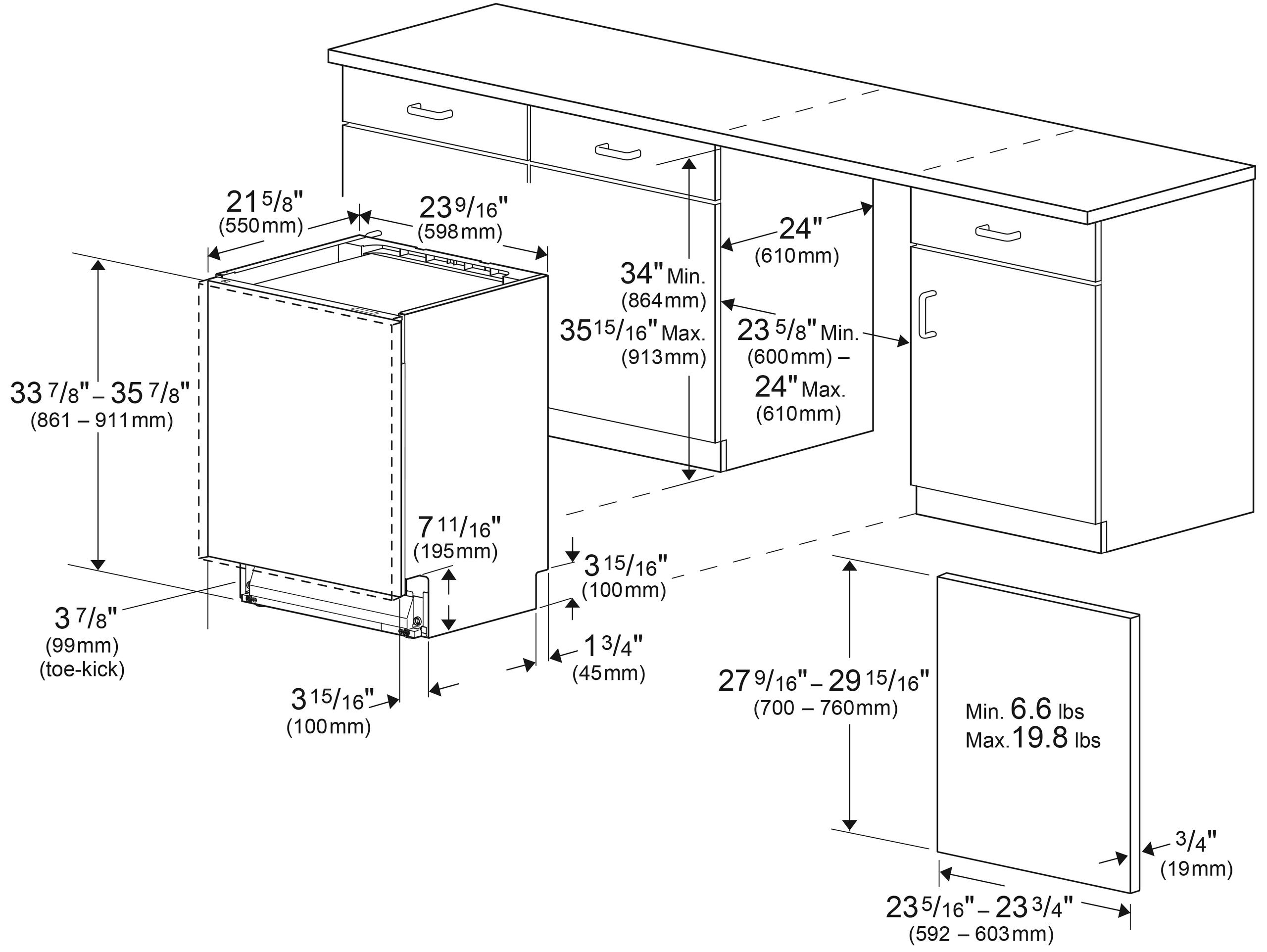 Beko DIT39434 16 Place Settings Tall Tub Dishwasher - Energy Efficient, 39.0