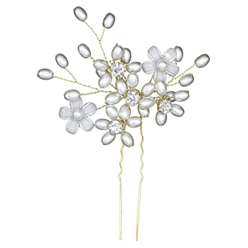 FRCOLOR Rhinestone Bridal Hair Accessories Set - Wedding Hairpins, Pearl Hair Jewelry & Floral Hair Clips for Bride - Perfect for Weddings, Prom, Parties & Special Occasions