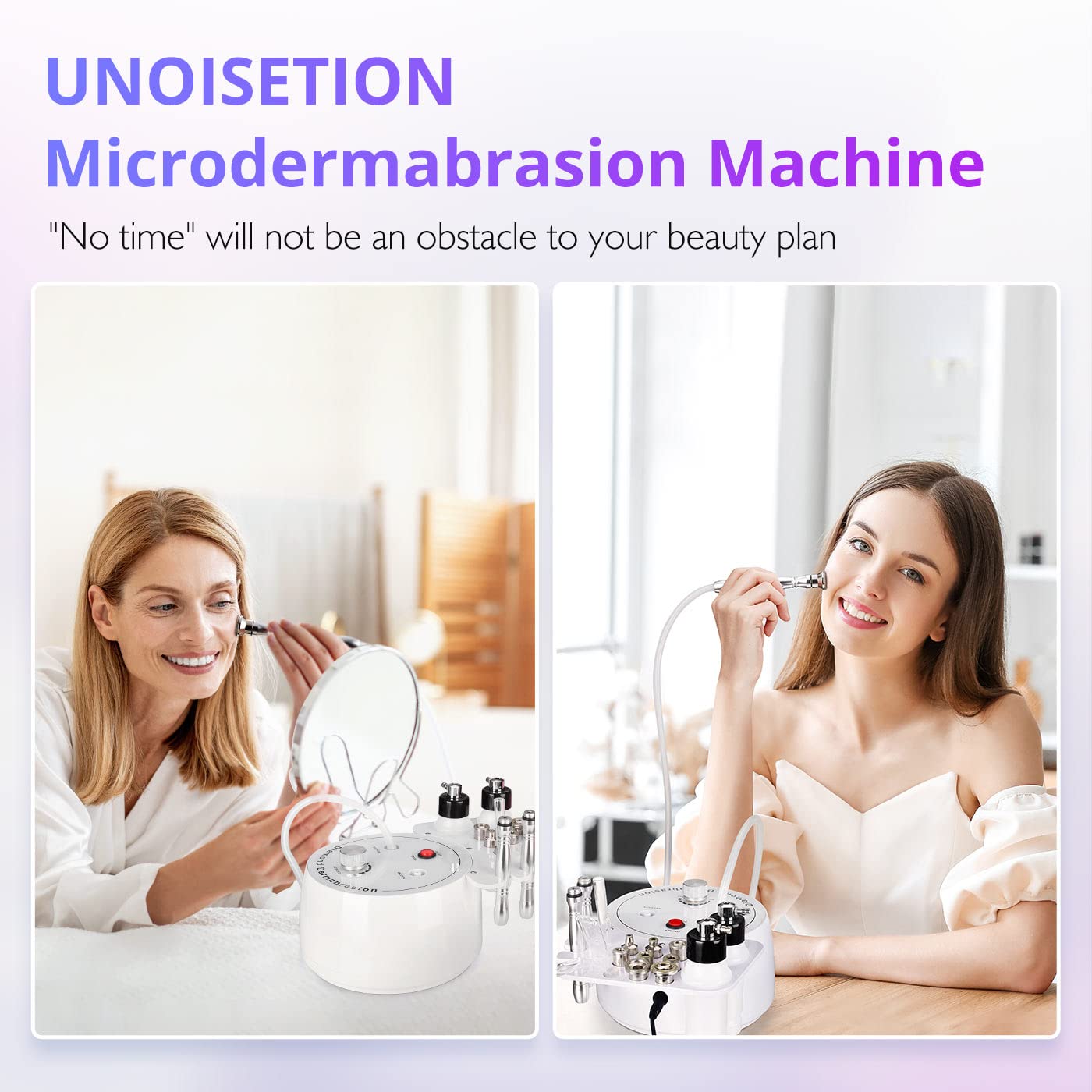 Professional Diamond Microdermabrasion Machine with 6 Diamond Heads - At-Home Facial Exfoliation for Glowing Skin | Perfect for Acne Treatment, Anti-Aging & Skin Rejuvenation