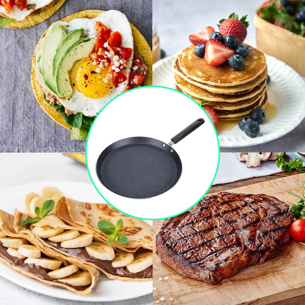 Joyzan Nonstick Crepe Pan - 10 Inch Aluminum Egg Frying Pan, Omelet Skillet & Pancake Maker - Induction Stove Compatible - Perfect for Roti, Tortillas, Dosa & Crispy Tawa - Ideal for Home Cooking, Breakfast & Indian Cuisine