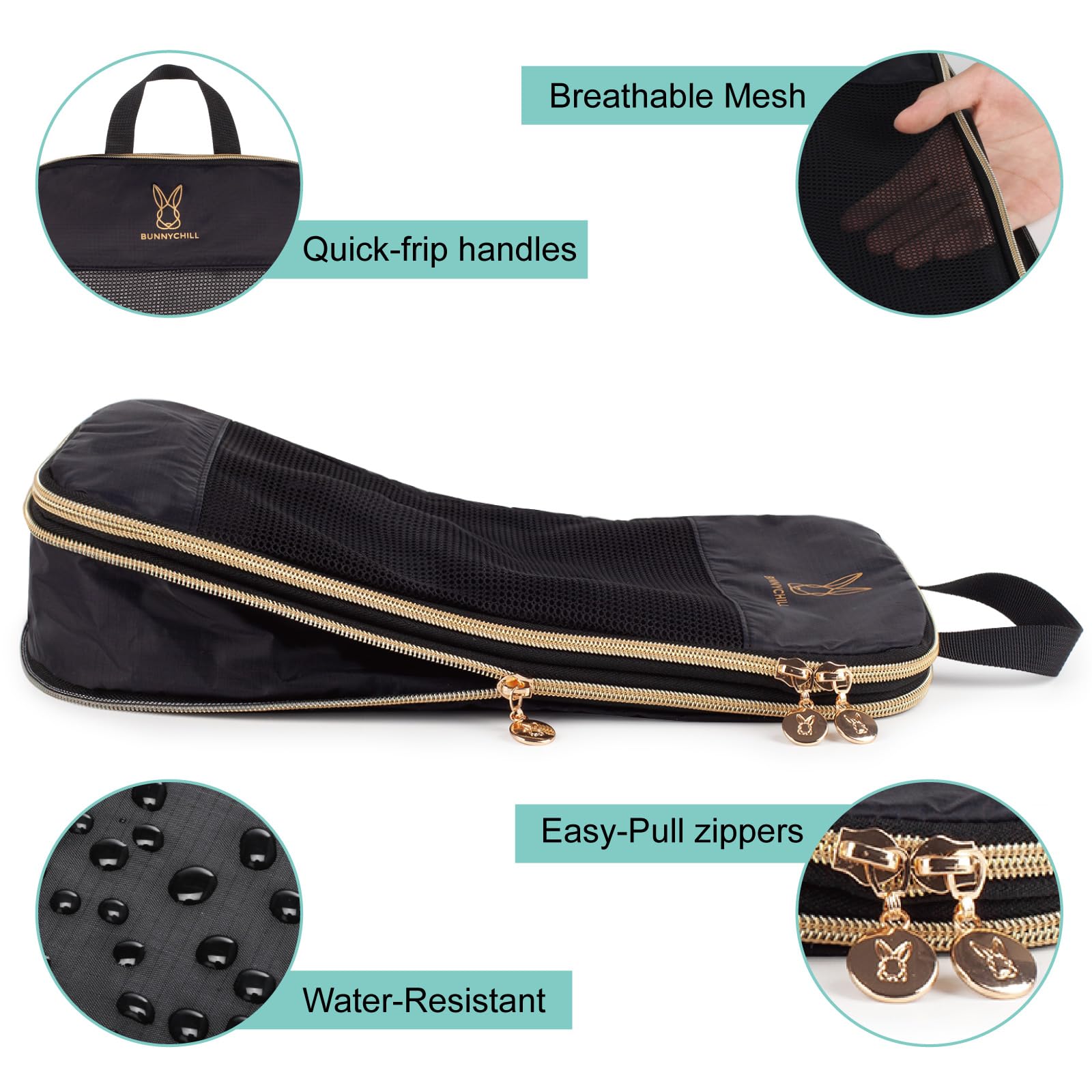 **Expandable Compression Packing Cubes for Suitcases - 6 Set Lightweight Travel Organizer Bags, Space-Saving Luggage Essentials for Women | Perfect for Carry-On, Business Trips & Vacation Packing**