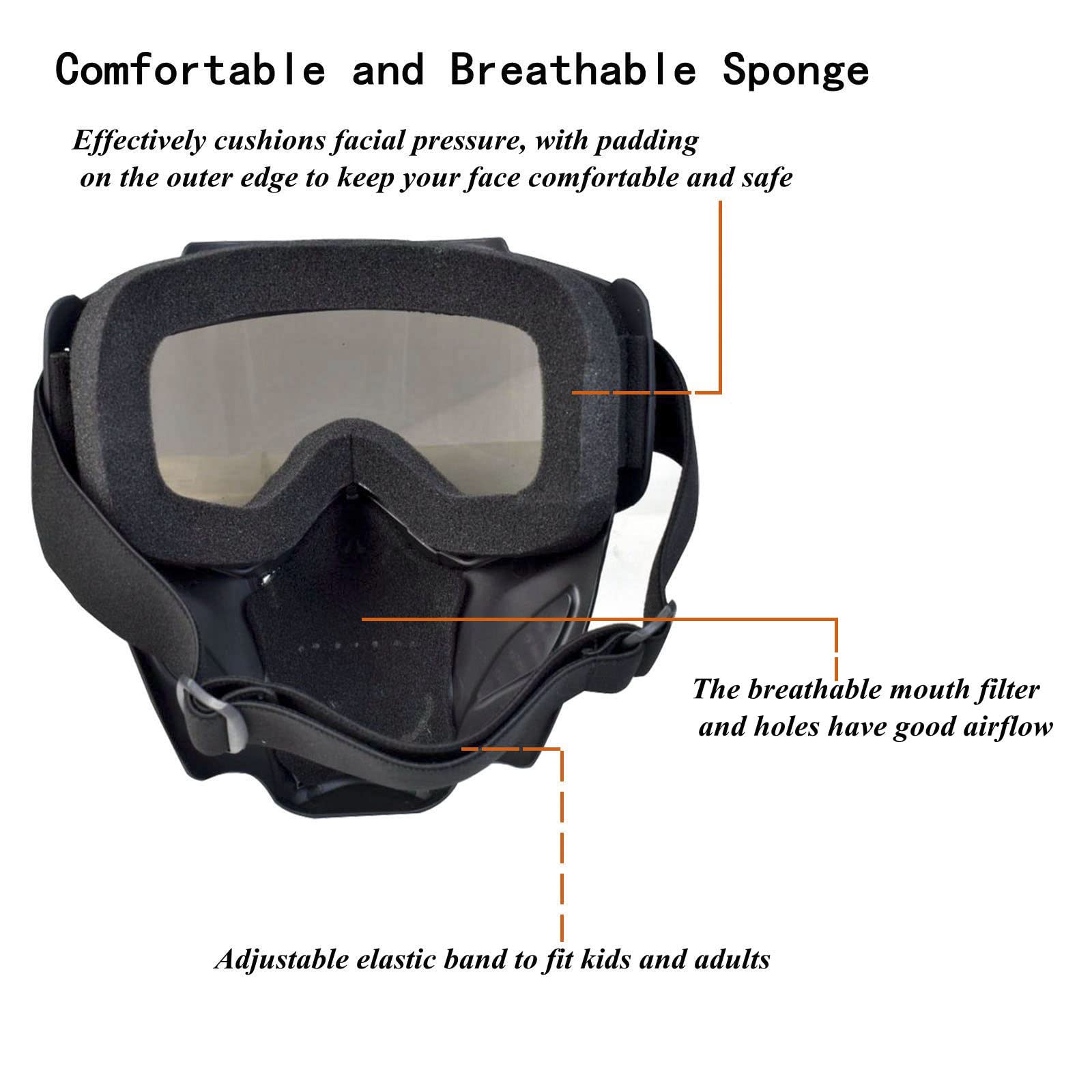 Tactical Airsoft Full Face Mask with Anti-Fog Goggles & Adjustable Helmet - Protective Gear for Adults & Teens | Perfect for Airsoft Battles, Paintball Games & Outdoor Sports
