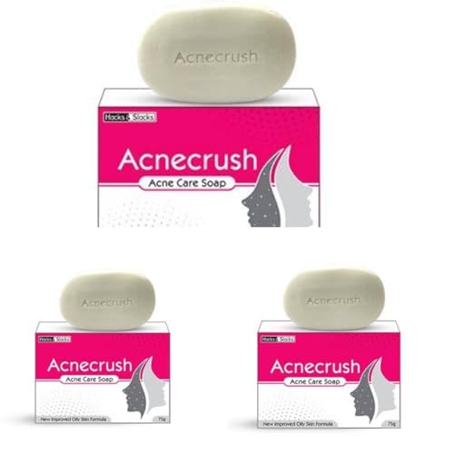 Acnecrush Acne Care Soap - Pack of 3 | Natural Face Wash for Clear Skin | Perfect for Daily Skincare Routine & Acne Treatment