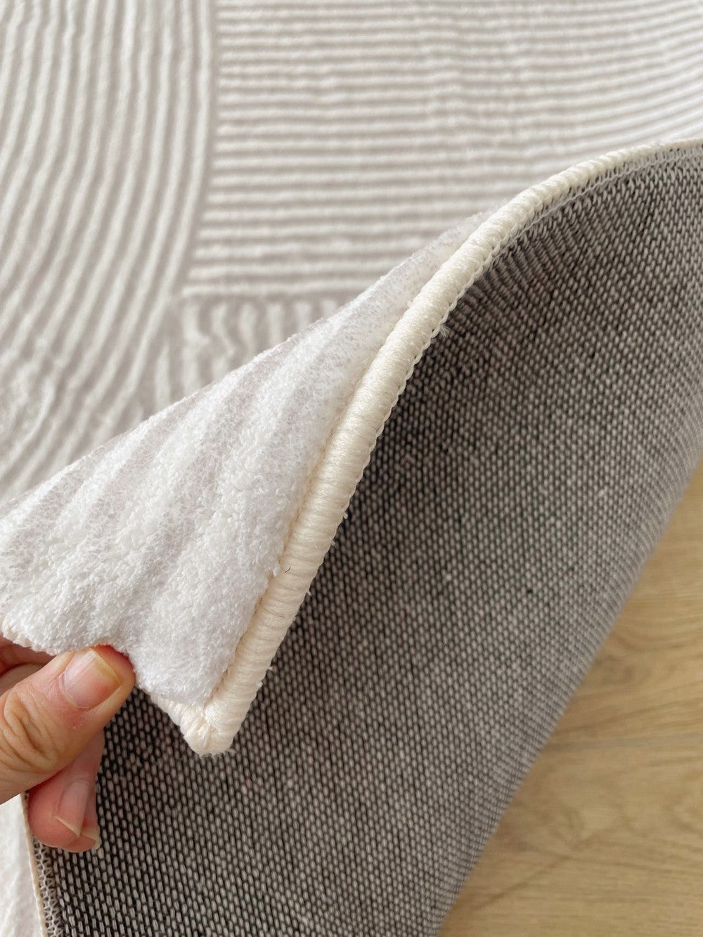 Geometric Contemporary Area Rugs - Grey Modern Rug for Bedroom, Living Room & Dining Room - Abstract Design Non-Slip Floor Mat - Perfect for Home Decor, Office & Apartment