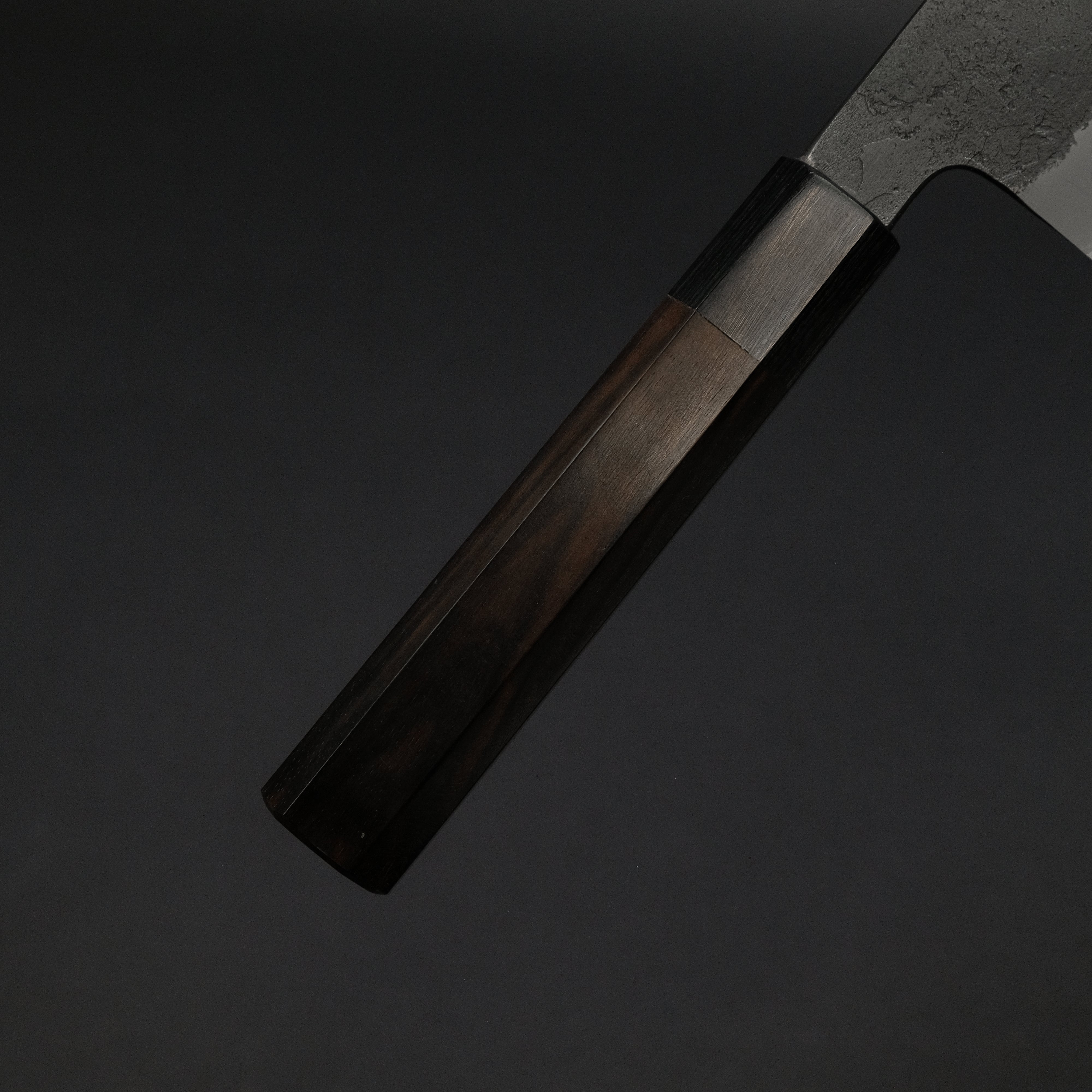Premium Mutsumi Blue Super Kurouchi Nashiji Hakata 165mm Ebony Handle Japanese Chef Knife - Perfect for Sushi, Sashimi & Precision Vegetable Cutting
