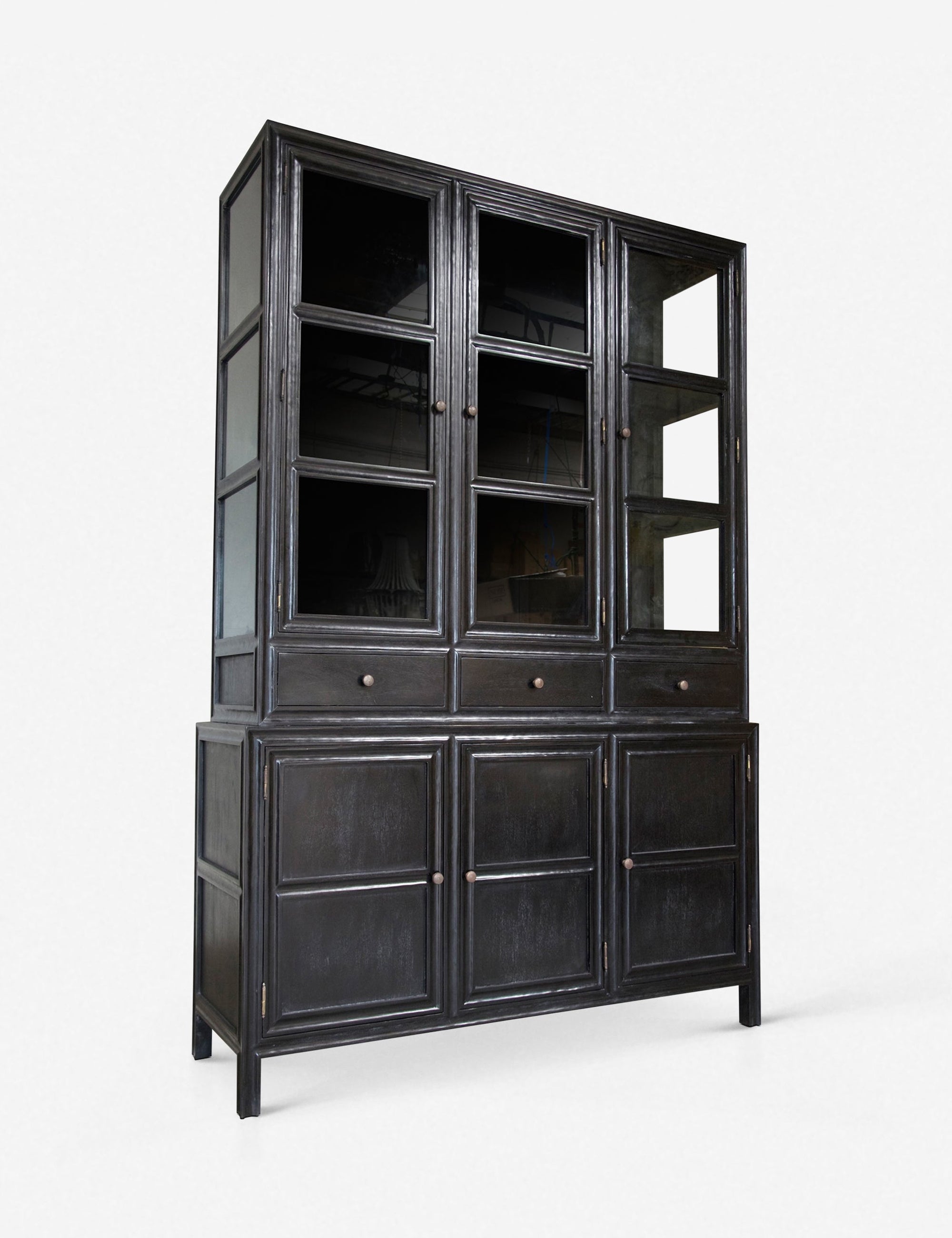 Adora Hutch - Modern Wooden Storage Cabinet with Glass Doors for Living Room, Dining Room & Home Office - Perfect for Displaying Decor, Books & Collectibles