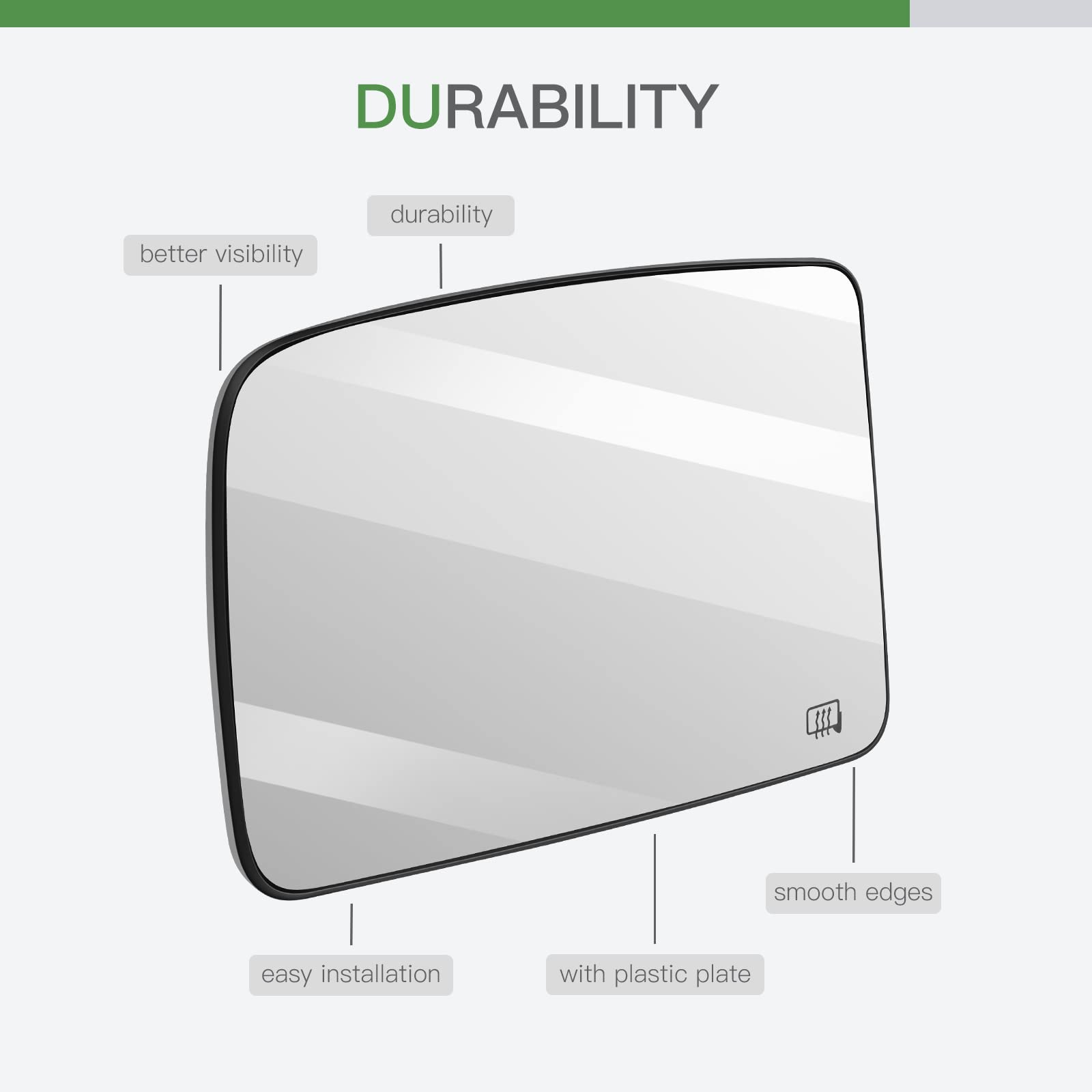 SCITOO Heated Left Side View Mirror Replacement for 2003-2006 Ford Expedition - Driver Side Exterior Mirror with Chrome Finish | Perfect for Winter Driving & Enhanced Visibility