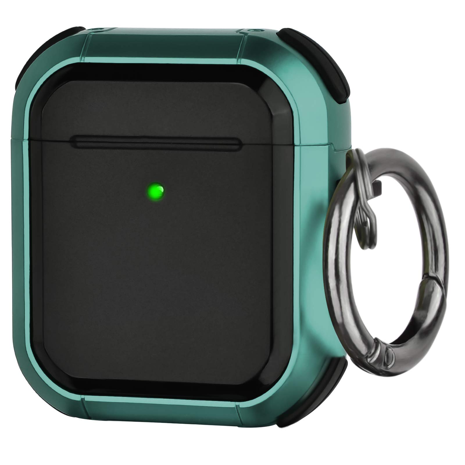 OLEBAND AirPods Protective Case - Military Grade Hard Cover Compatible with AirPods 1 & 2, Shockproof & Durable with Keychain - Perfect for Men, Women, Teens - Ideal for Gym, Travel, and Outdoor Activities