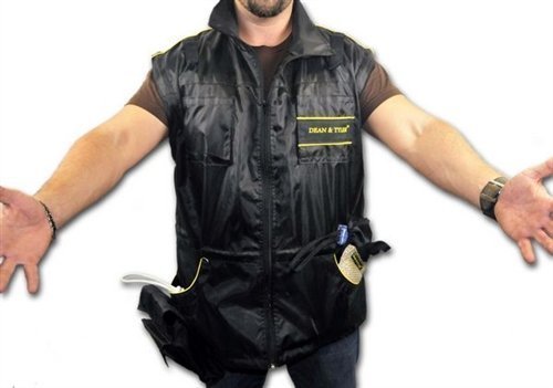 DT Dog Training Vest with Removable Long Sleeves - Adjustable Reflective Safety Harness for Small Dogs (38-Inch Chest) - Black/Yellow for High Visibility - Perfect for Obedience Training, Hunting & Outdoor Adventures