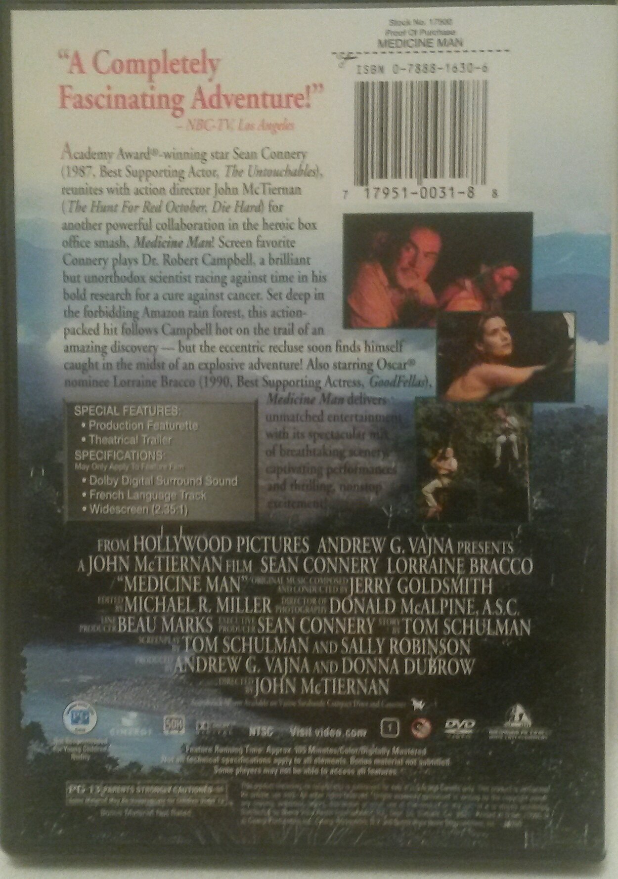 Medicine Man (1992) - Classic Adventure Drama Film - Perfect for Movie Nights & Historical Film Enthusiasts