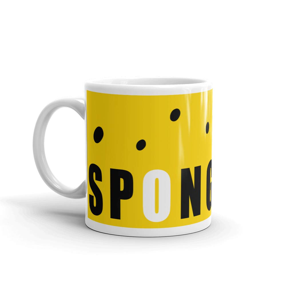 Official SpongeBob SquarePants 11oz Coffee Mug - Cartoon Character Ceramic Cup for Hot & Cold Drinks - Perfect for Home, Office, or Gift Giving