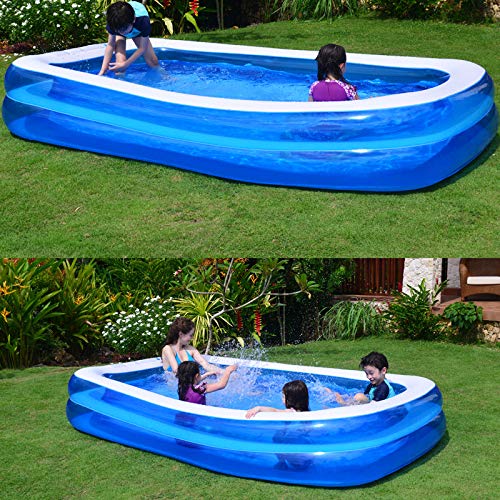 **Inflatable Swimming Pool for Kids & Adults - 103x69x20 Inch Outdoor Rectangular Pool - Perfect for Backyard, Lawn, Garden, and Summer Fun**