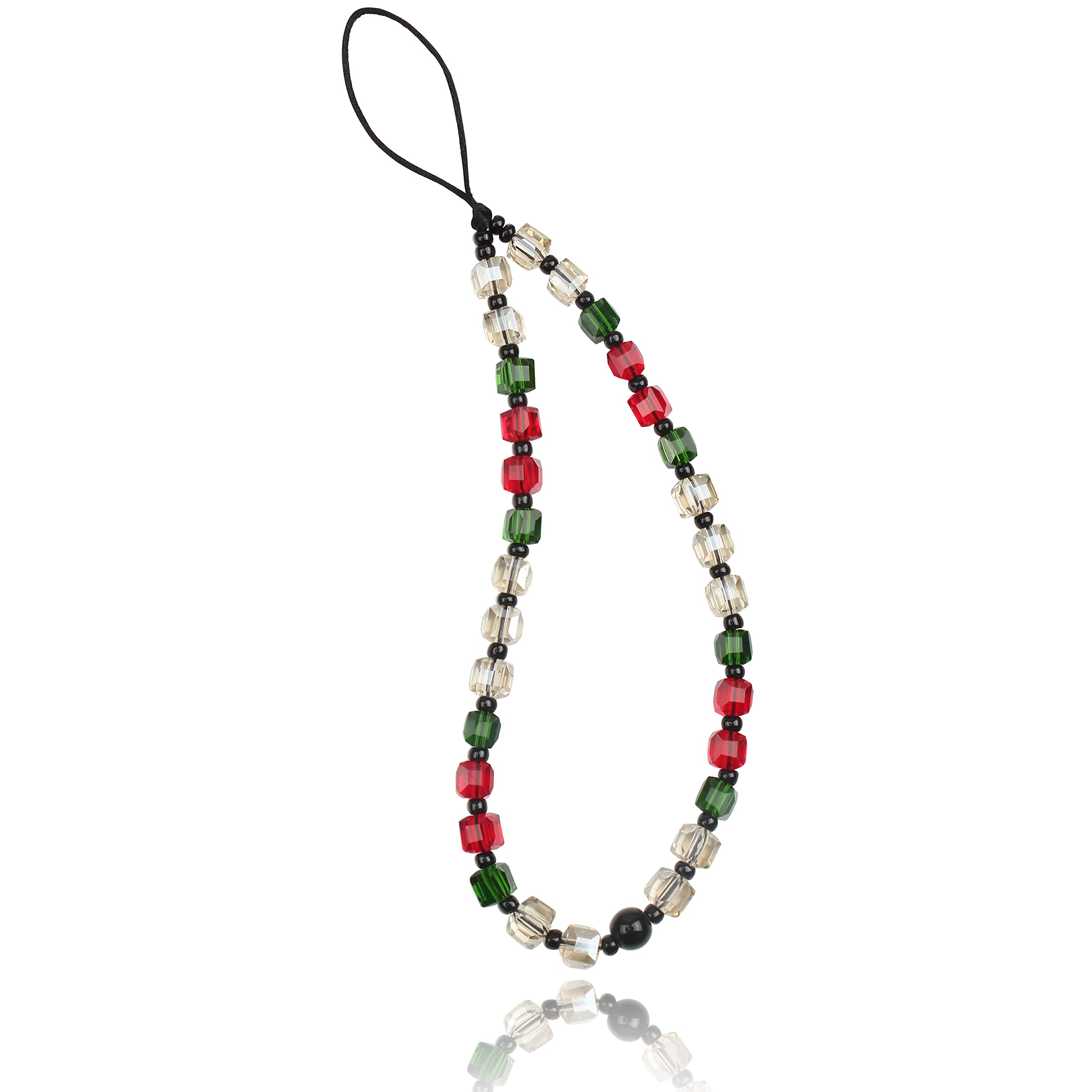 TreaHome Crystal Beaded Phone Charm - Elegant Beaded Phone Lanyard for iPhone, Samsung & Smartphones - Perfect for Phone Cases, Keys, Wallets & Cameras - Stylish Accessory for Everyday Use & Special Occasions