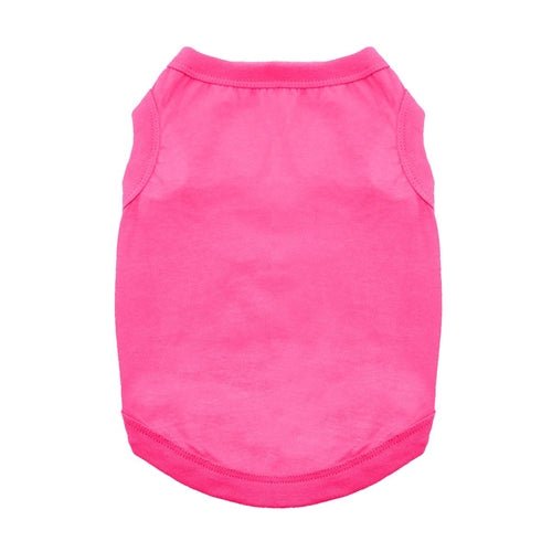 Premium Cotton Dog Tank Top - Raspberry Sorbet Color - Comfortable Summer Pet Apparel for Outdoor Walks & Playtime
