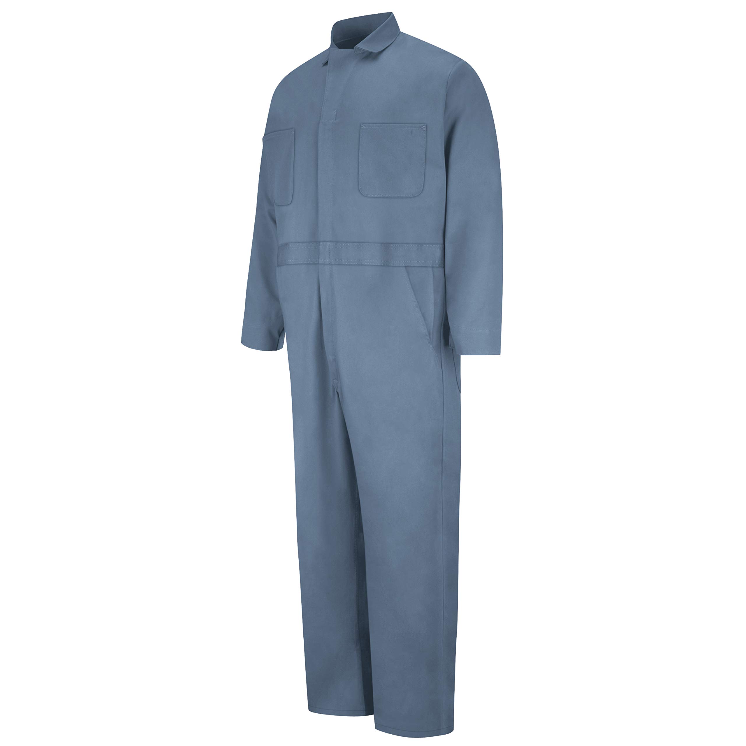 Red Kap Men's Button Front Cotton Coverall - Durable Workwear for Mechanics, Painters & Industrial Use - Comfortable & Breathable for All-Day Wear